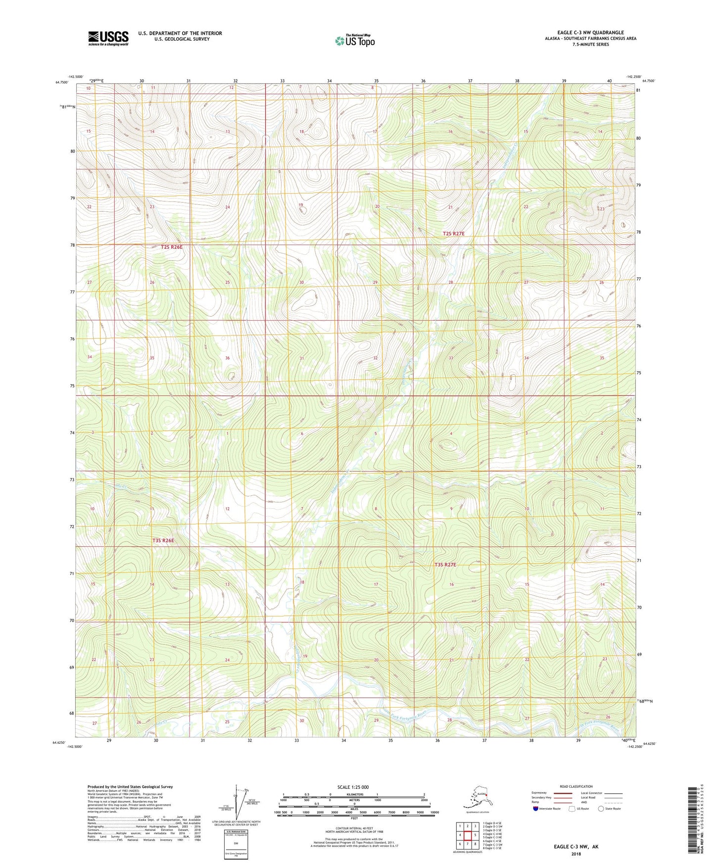 Eagle C-3 NW Alaska US Topo Map Image