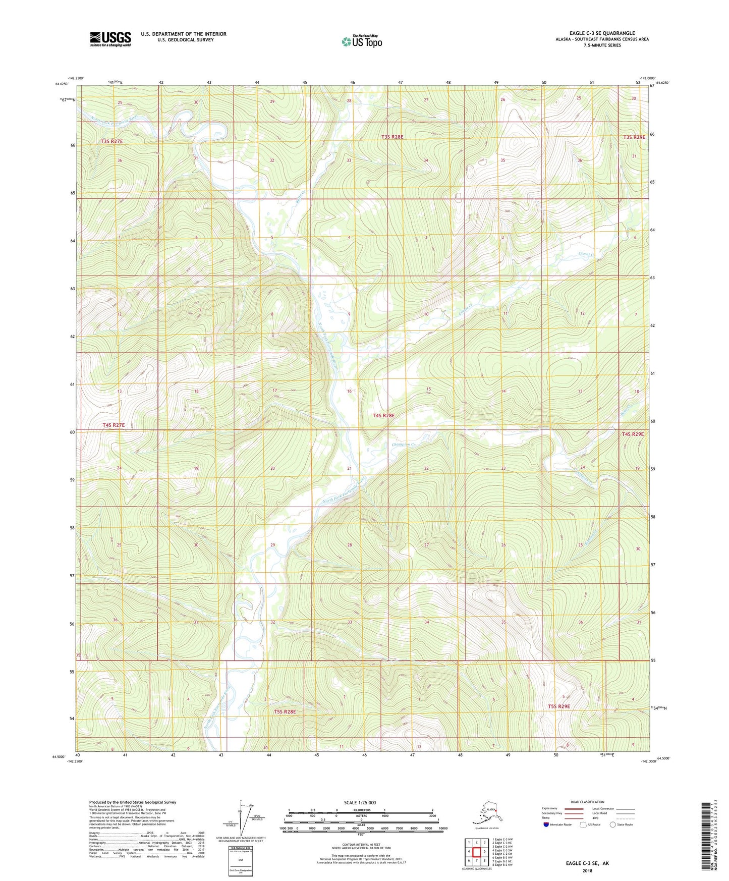 Eagle C-3 SE Alaska US Topo Map Image