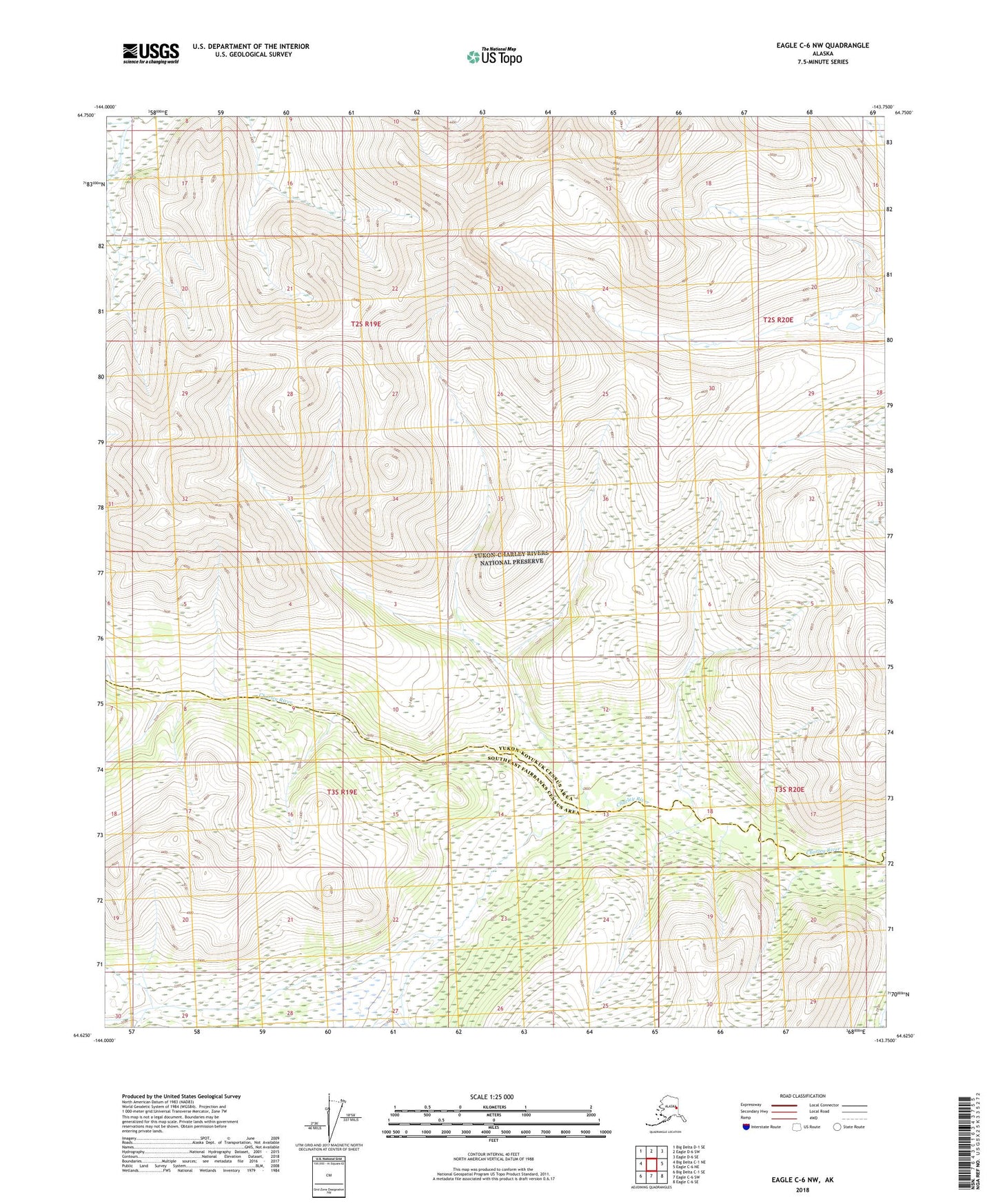 Eagle C-6 NW Alaska US Topo Map Image