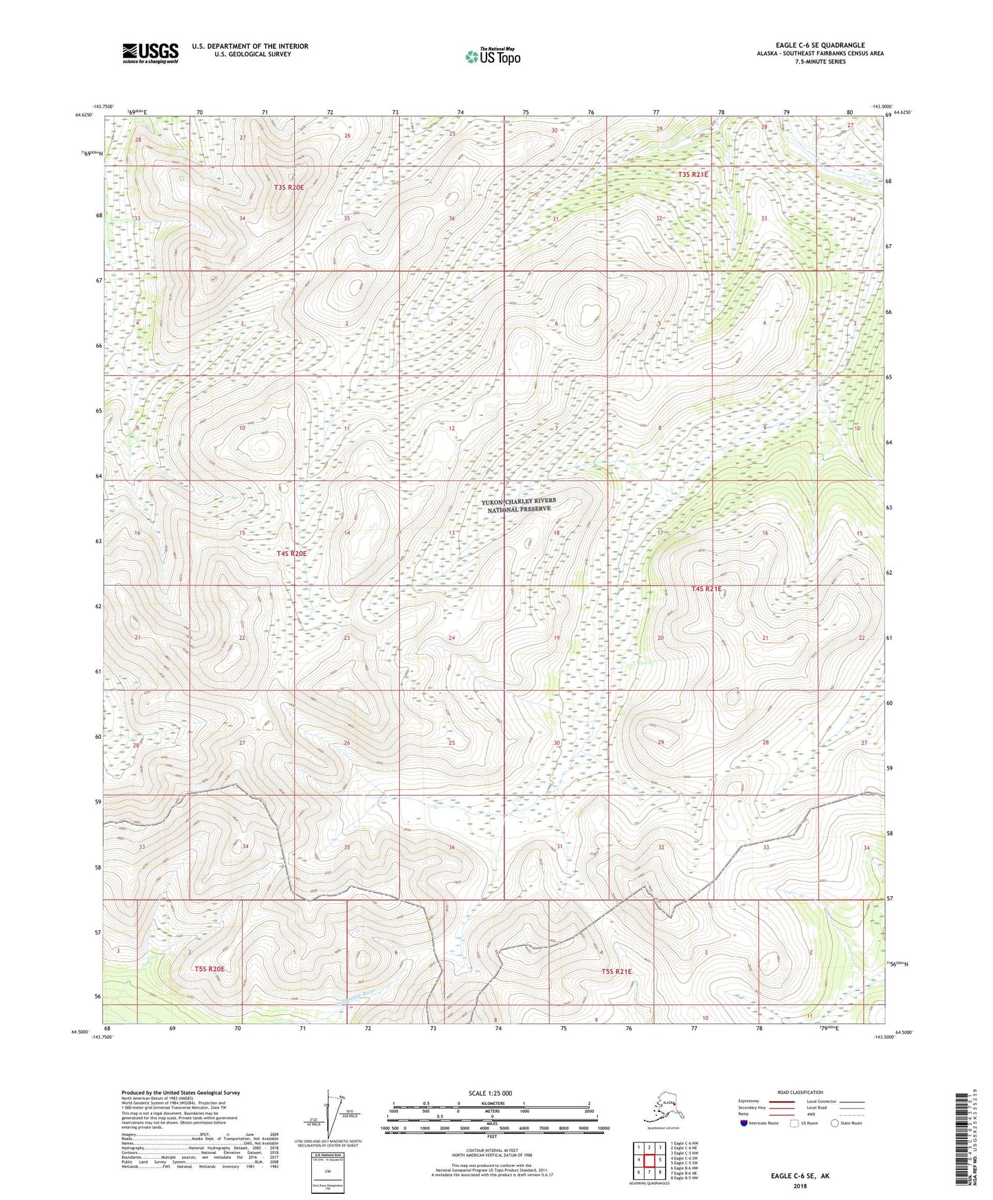 Eagle C-6 SE Alaska US Topo Map Image
