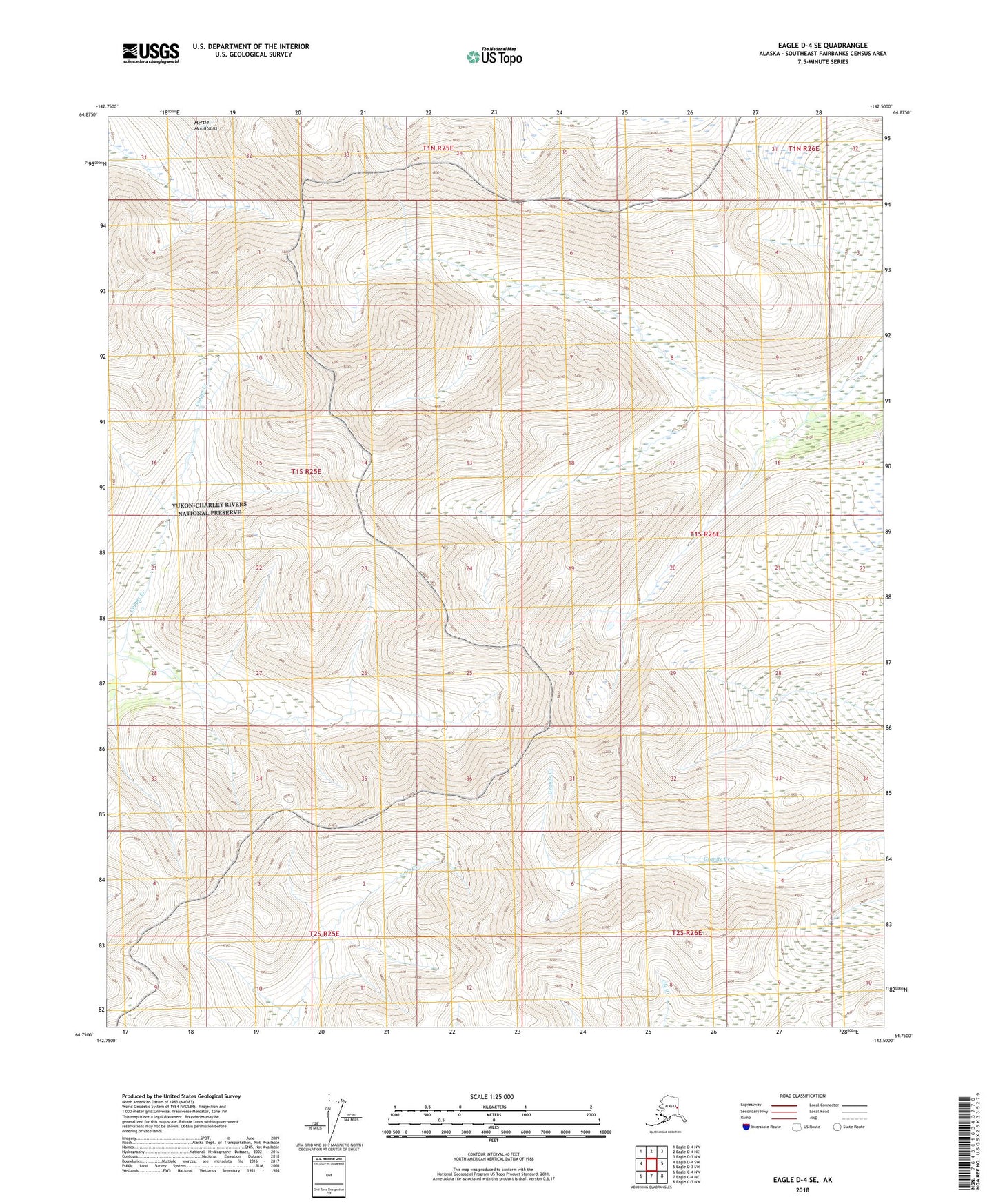 Eagle D-4 SE Alaska US Topo Map Image