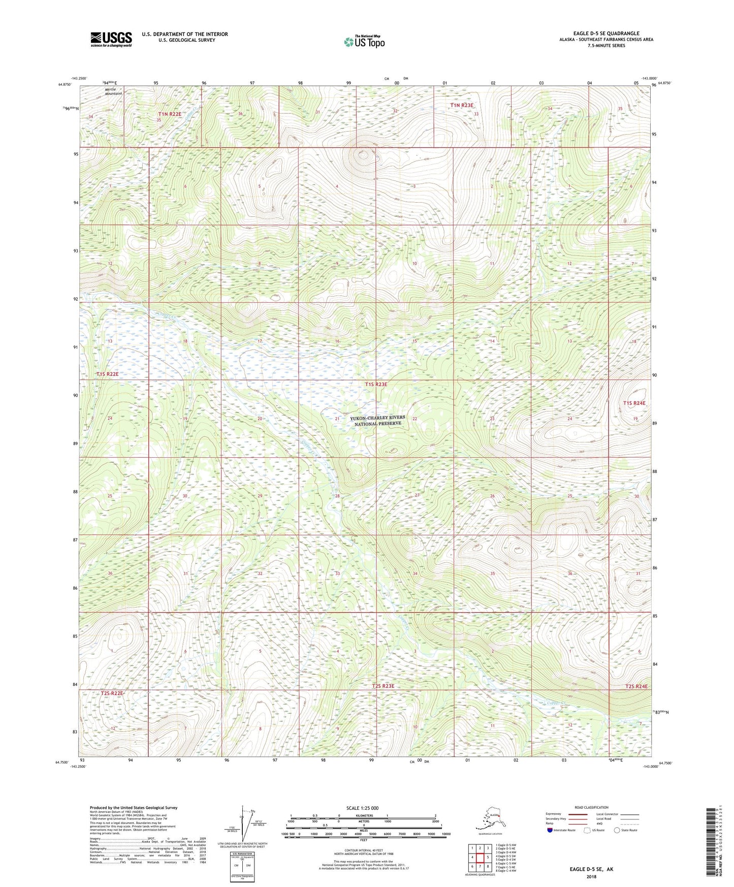 Eagle D-5 SE Alaska US Topo Map Image