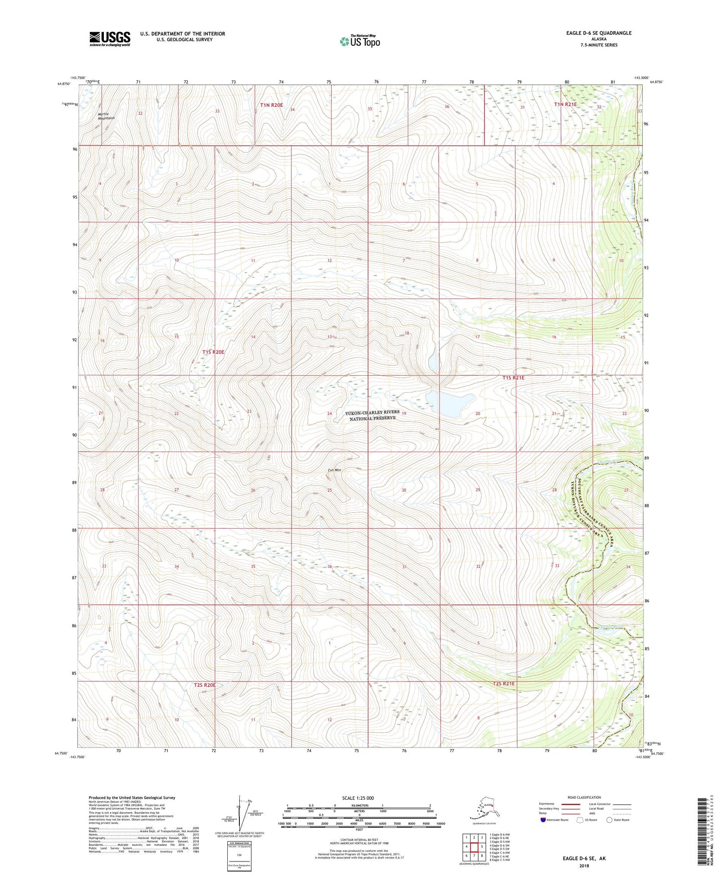 Eagle D-6 SE Alaska US Topo Map Image