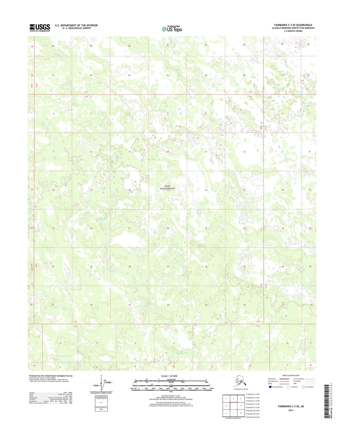 Fairbanks C-3 SE Alaska US Topo Map Image