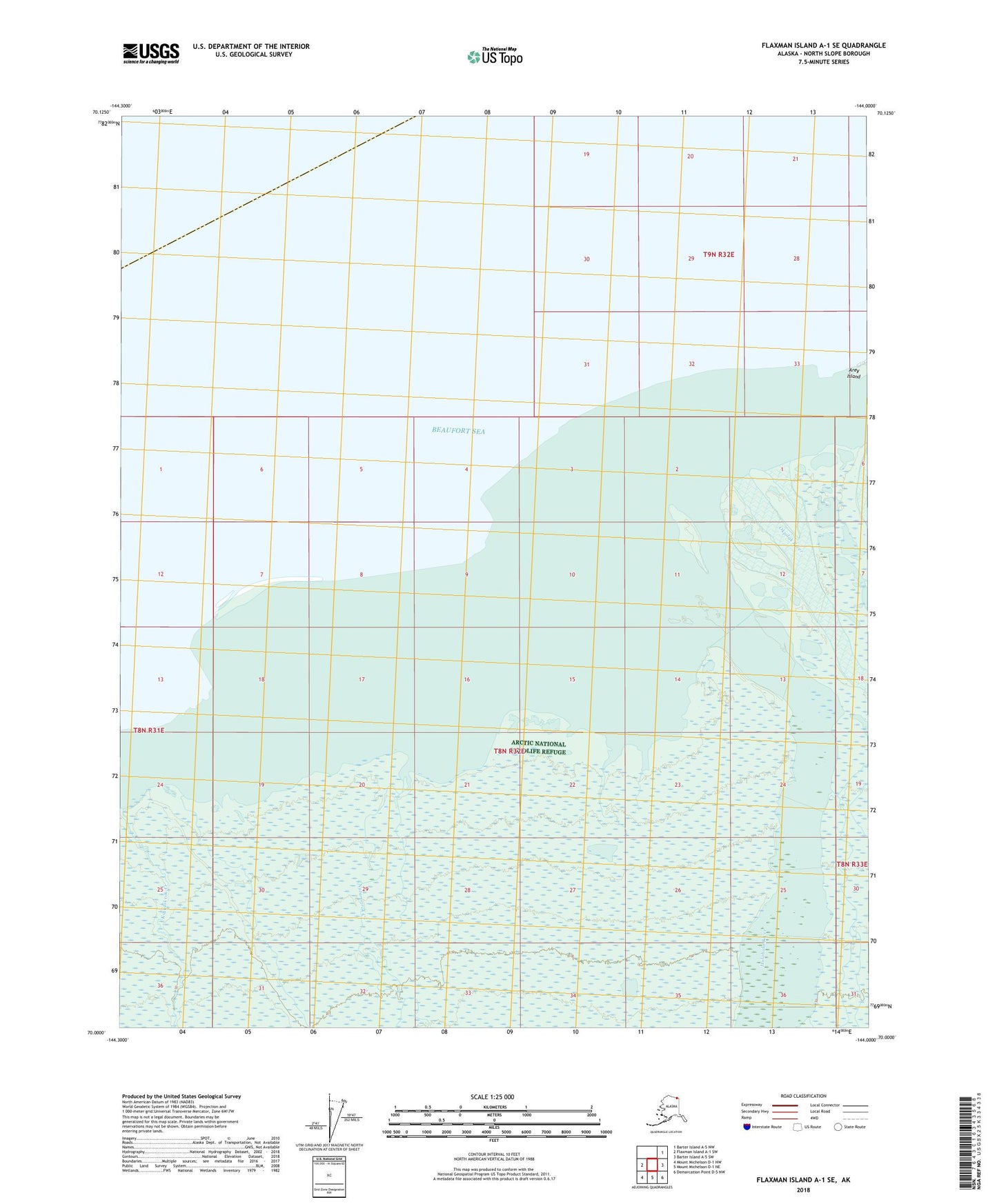 Flaxman Island A-1 SE Alaska US Topo Map Image