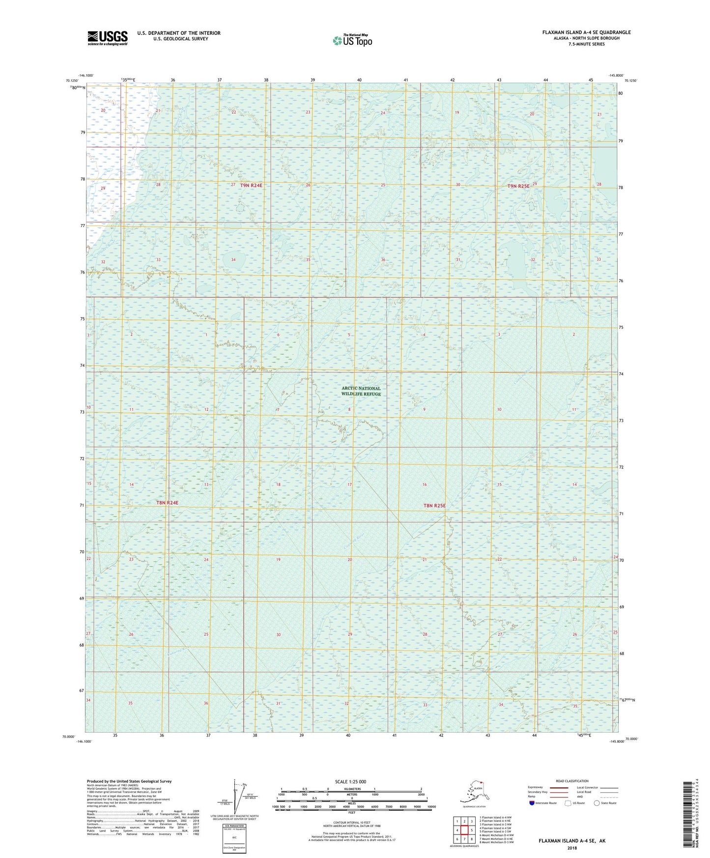 Flaxman Island A-4 SE Alaska US Topo Map Image