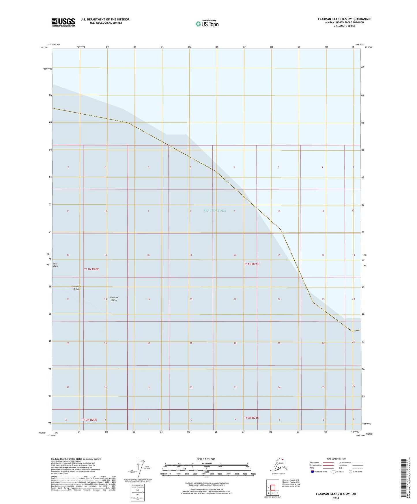 Flaxman Island B-5 SW Alaska US Topo Map Image