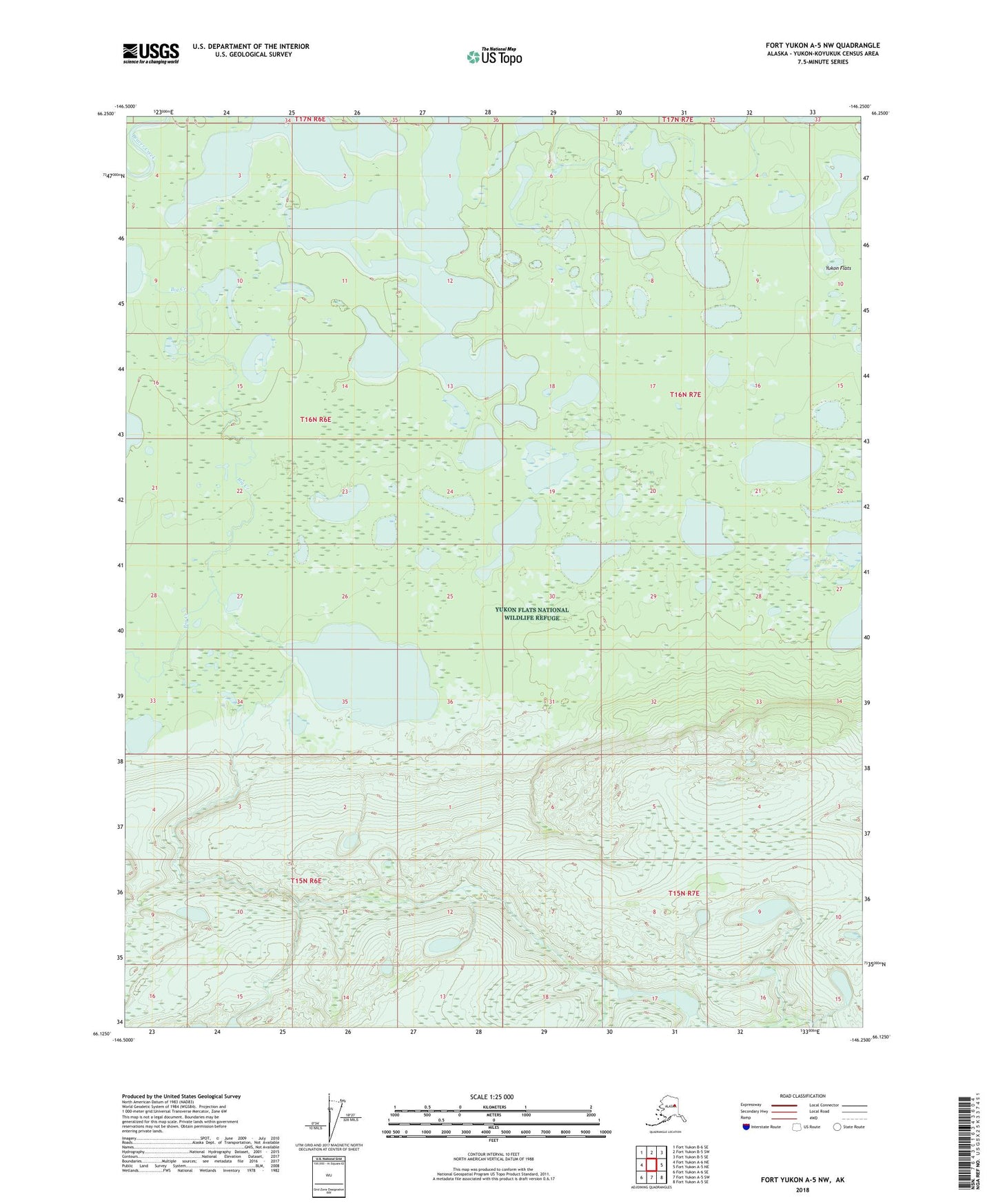 Fort Yukon A-5 NW Alaska US Topo Map Image