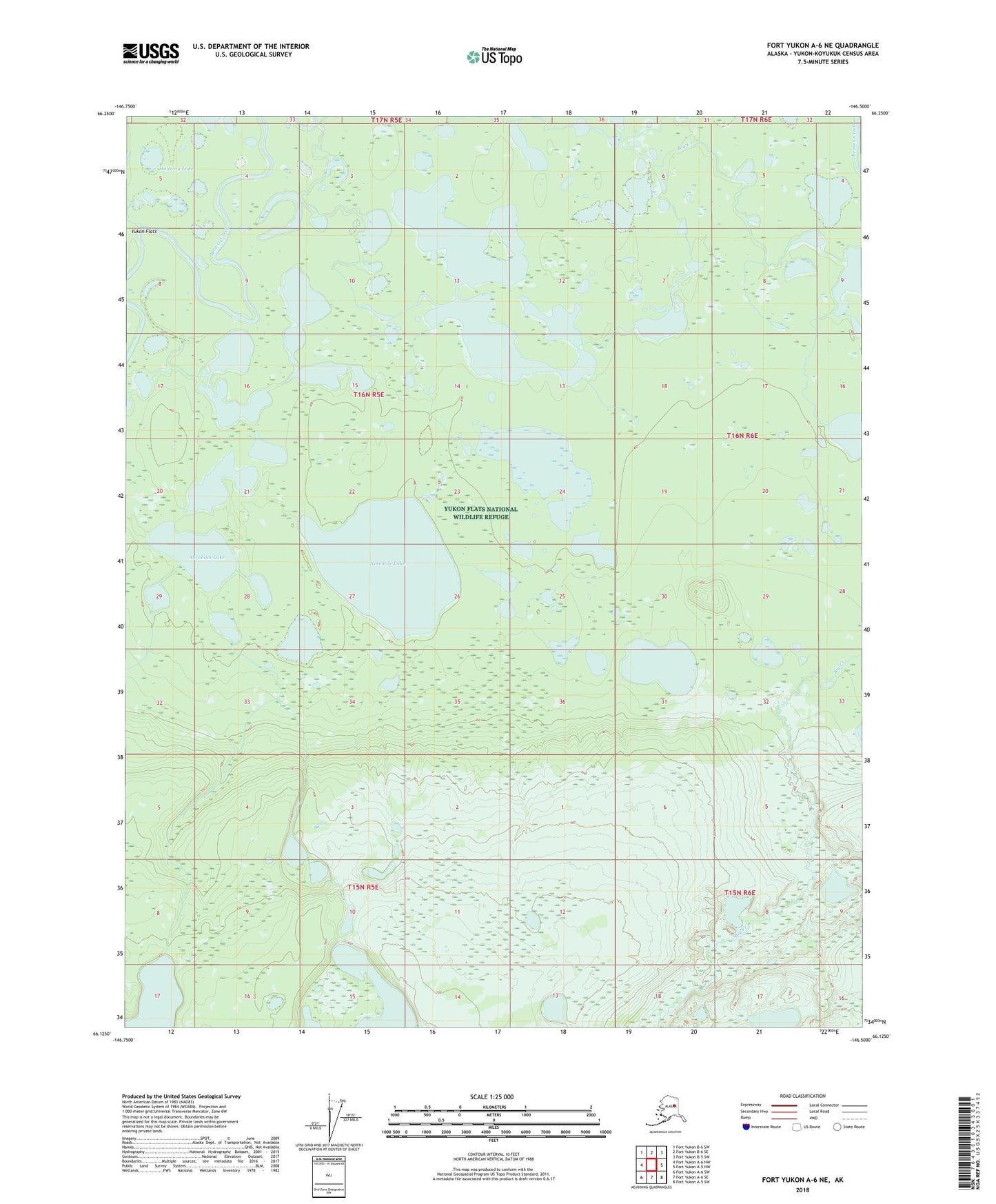 Fort Yukon A-6 NE Alaska US Topo Map Image
