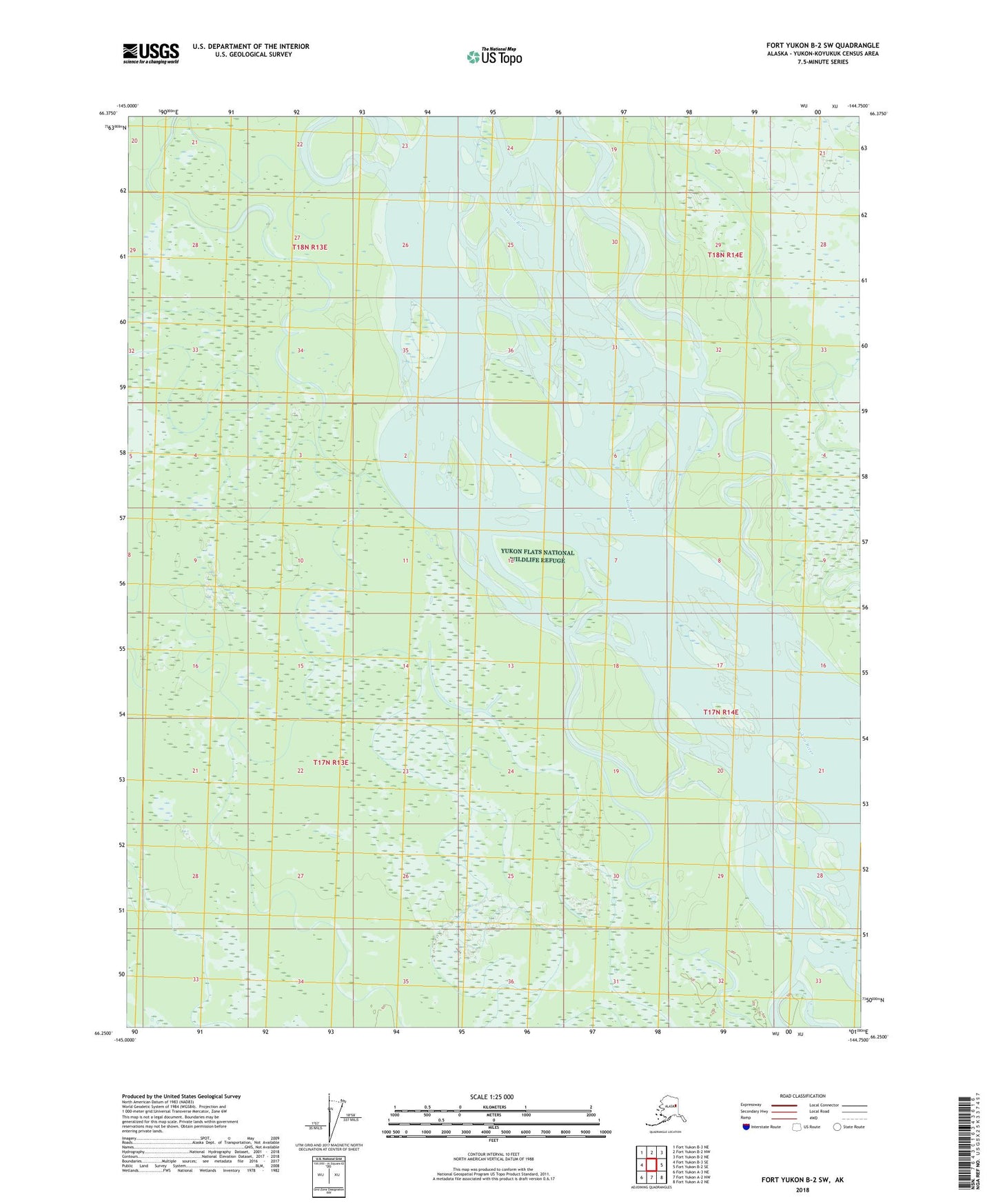 Fort Yukon B-2 SW Alaska US Topo Map Image
