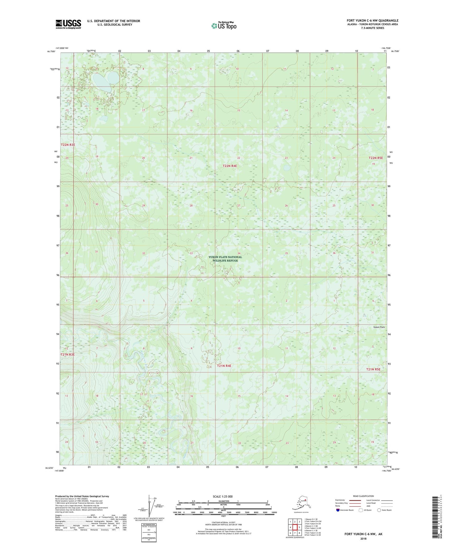 Fort Yukon C-6 NW Alaska US Topo Map Image