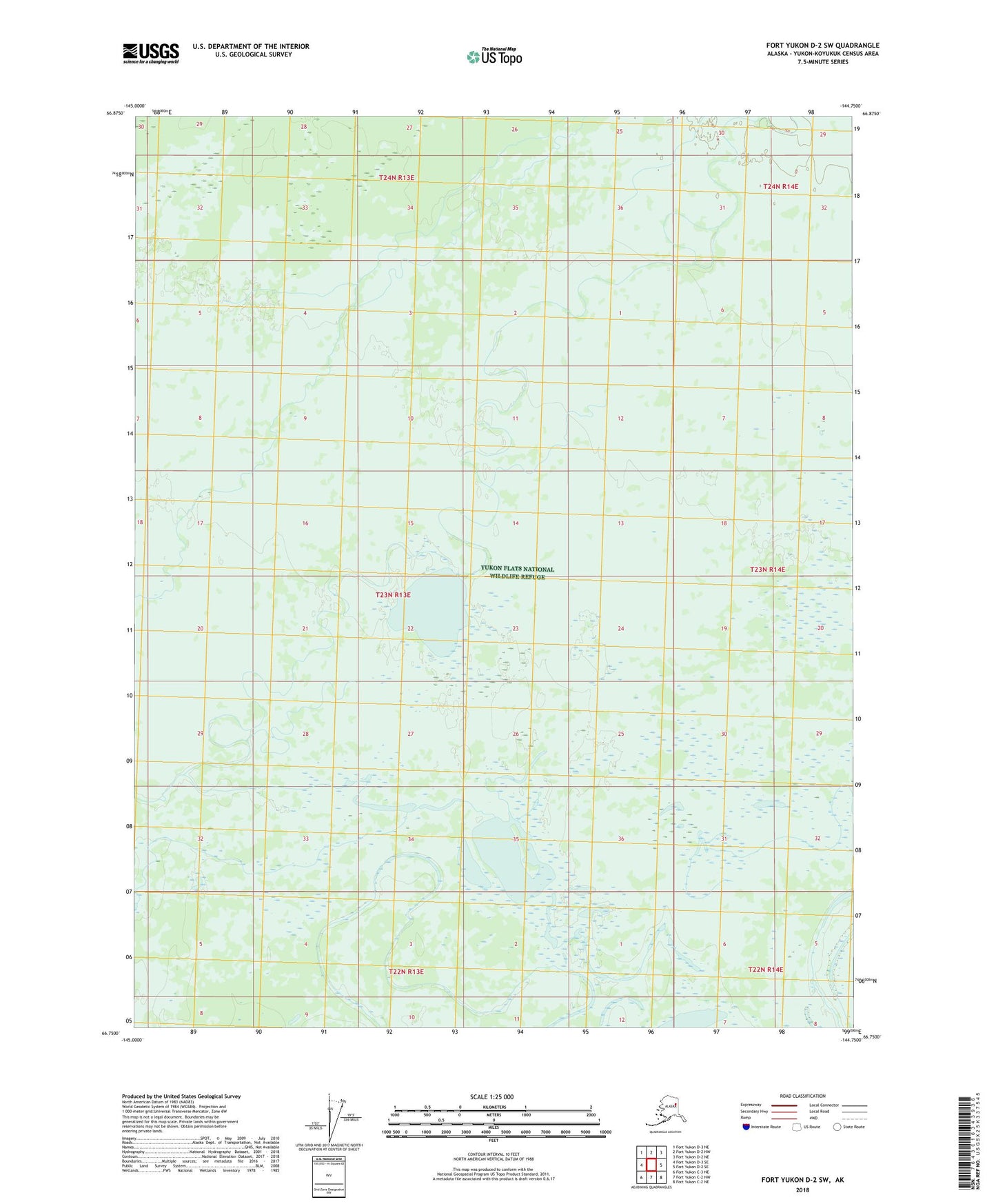 Fort Yukon D-2 SW Alaska US Topo Map Image