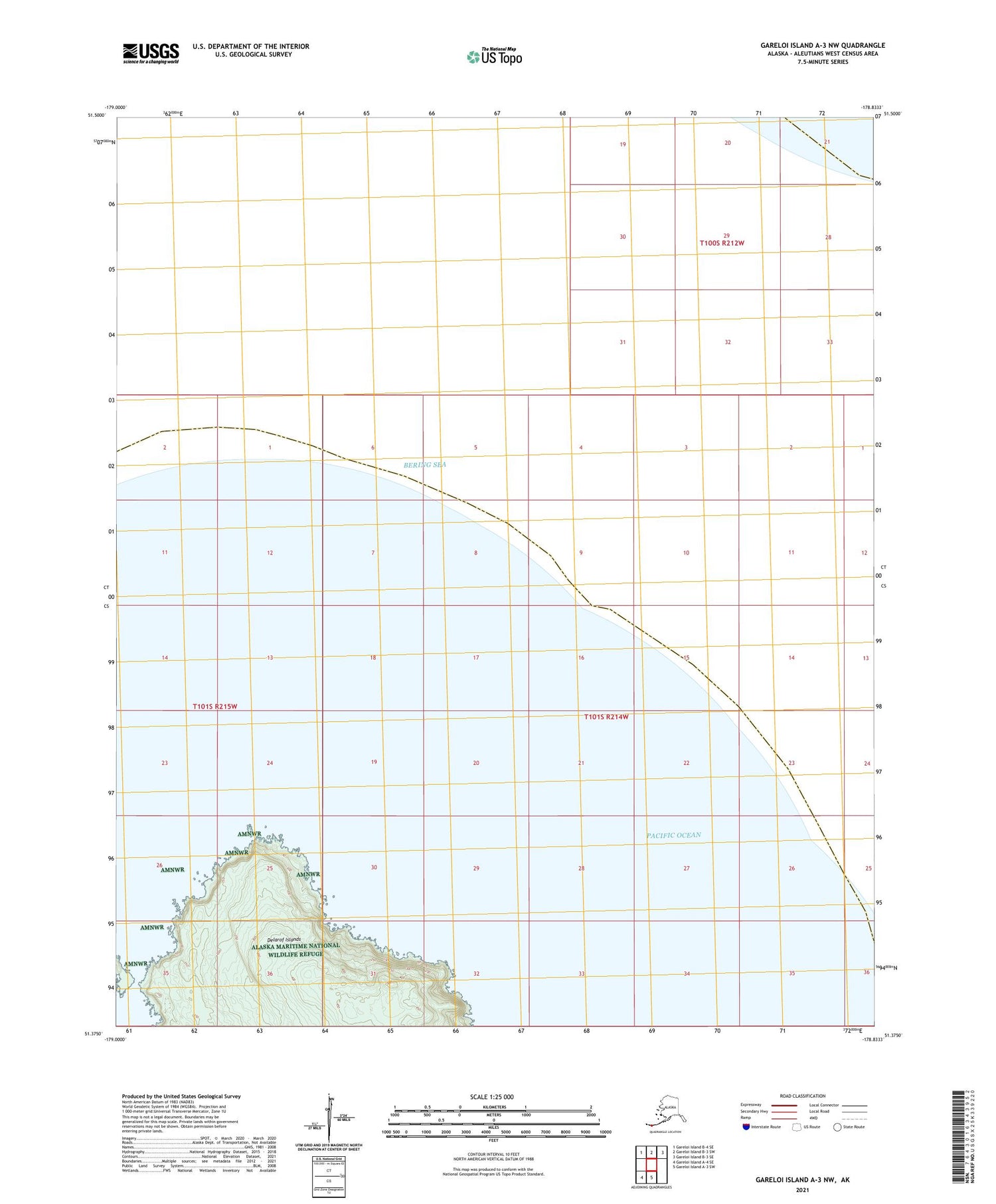 Gareloi Island A-3 NW Alaska US Topo Map Image