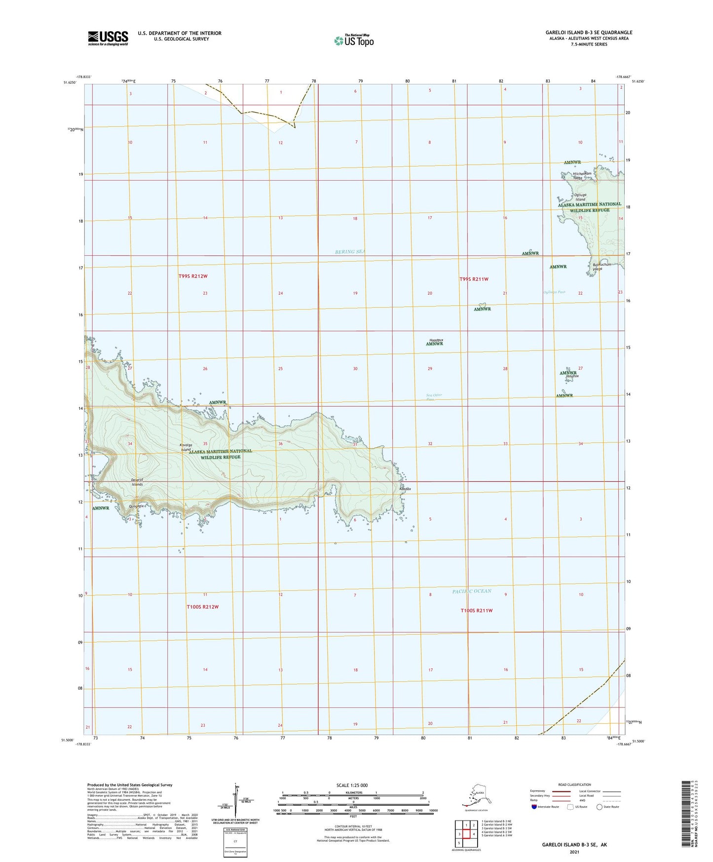 Gareloi Island B-3 SE Alaska US Topo Map Image