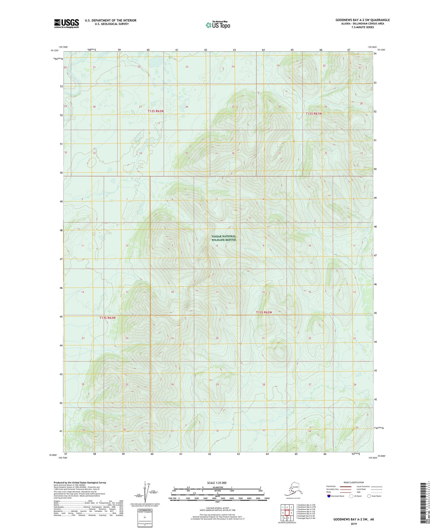 Goodnews Bay A-2 SW Alaska US Topo Map Image