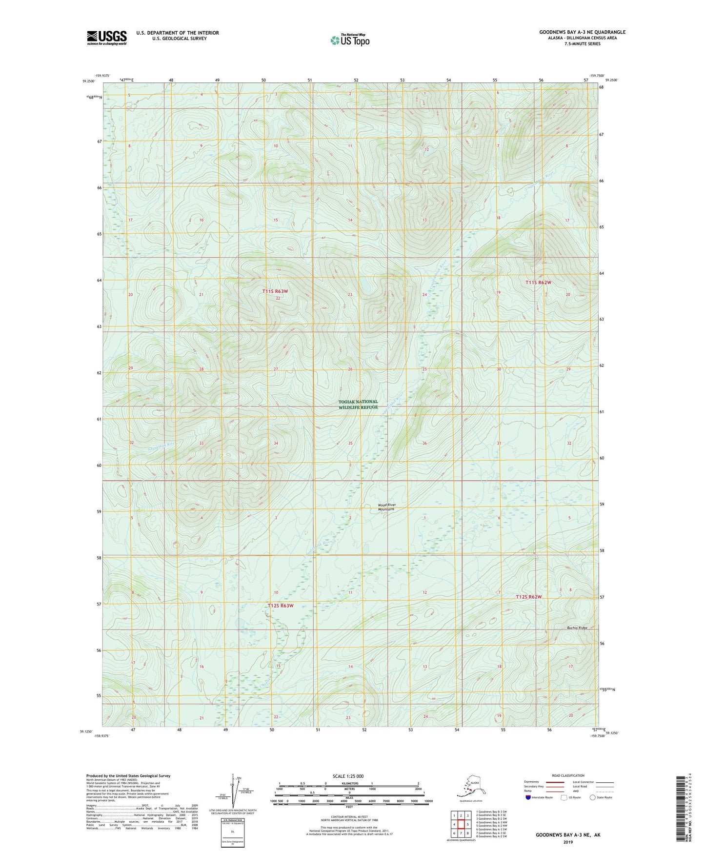 Goodnews Bay A-3 NE Alaska US Topo Map Image