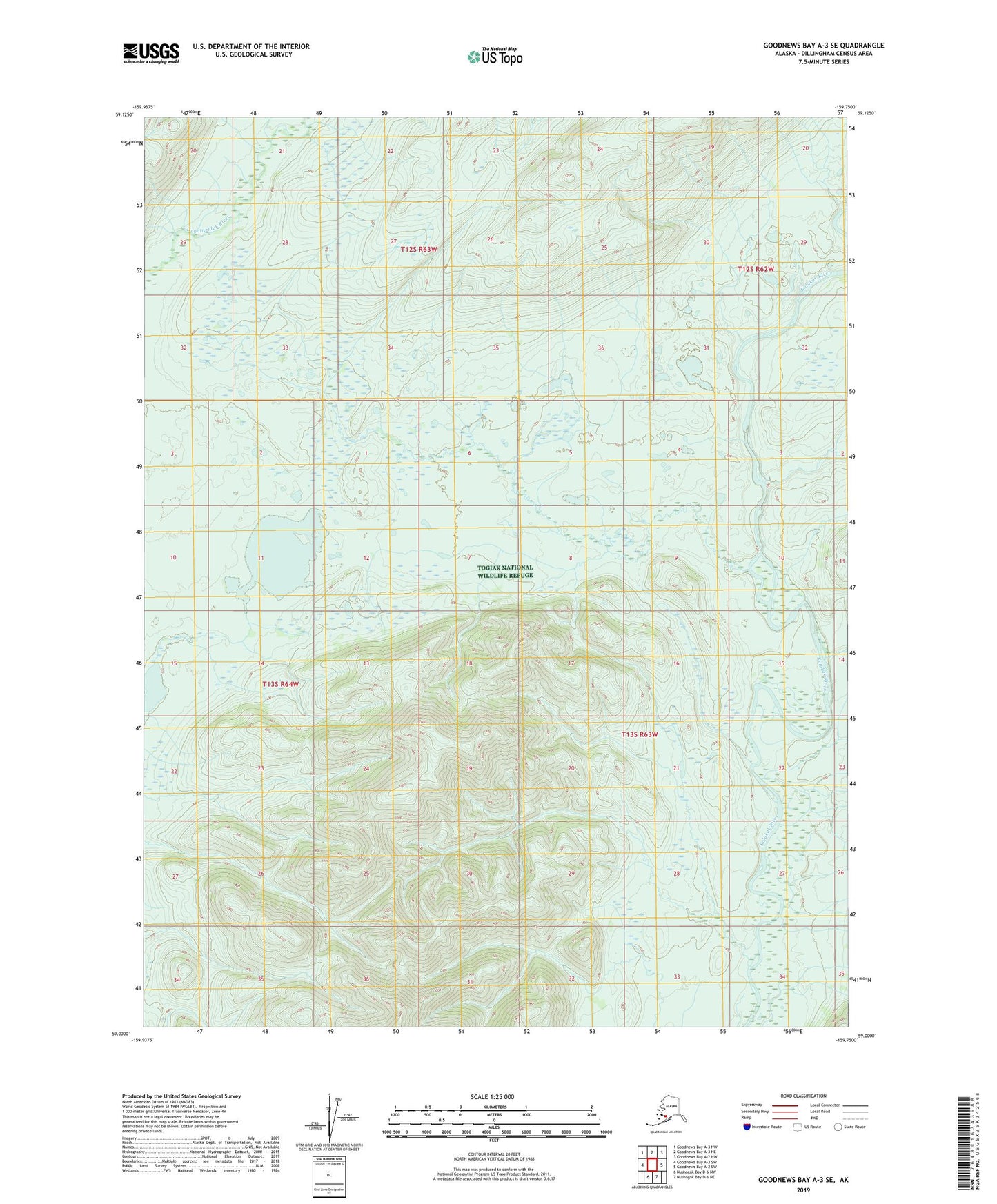 Goodnews Bay A-3 SE Alaska US Topo Map Image
