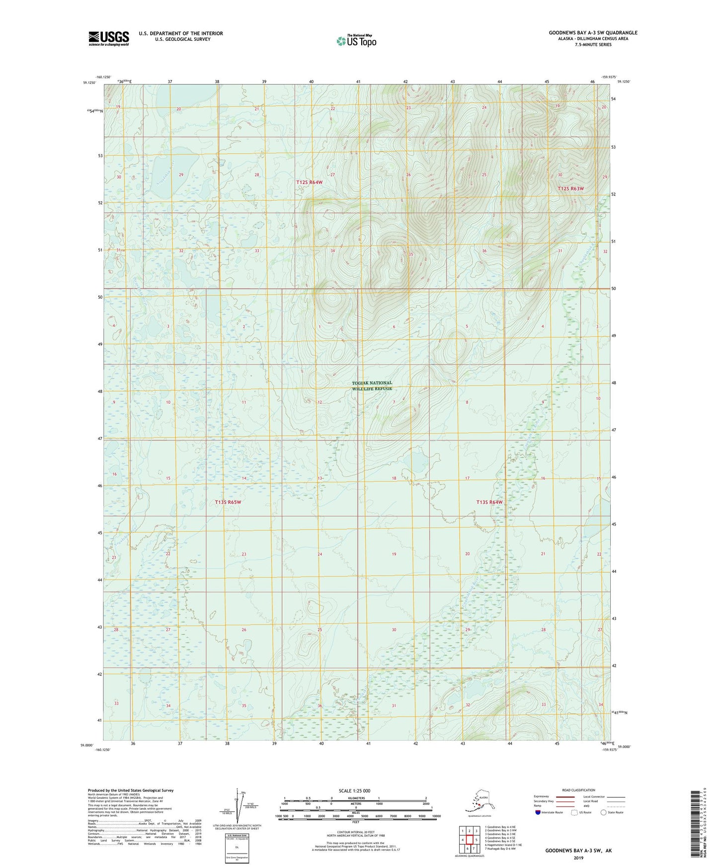 Goodnews Bay A-3 SW Alaska US Topo Map Image