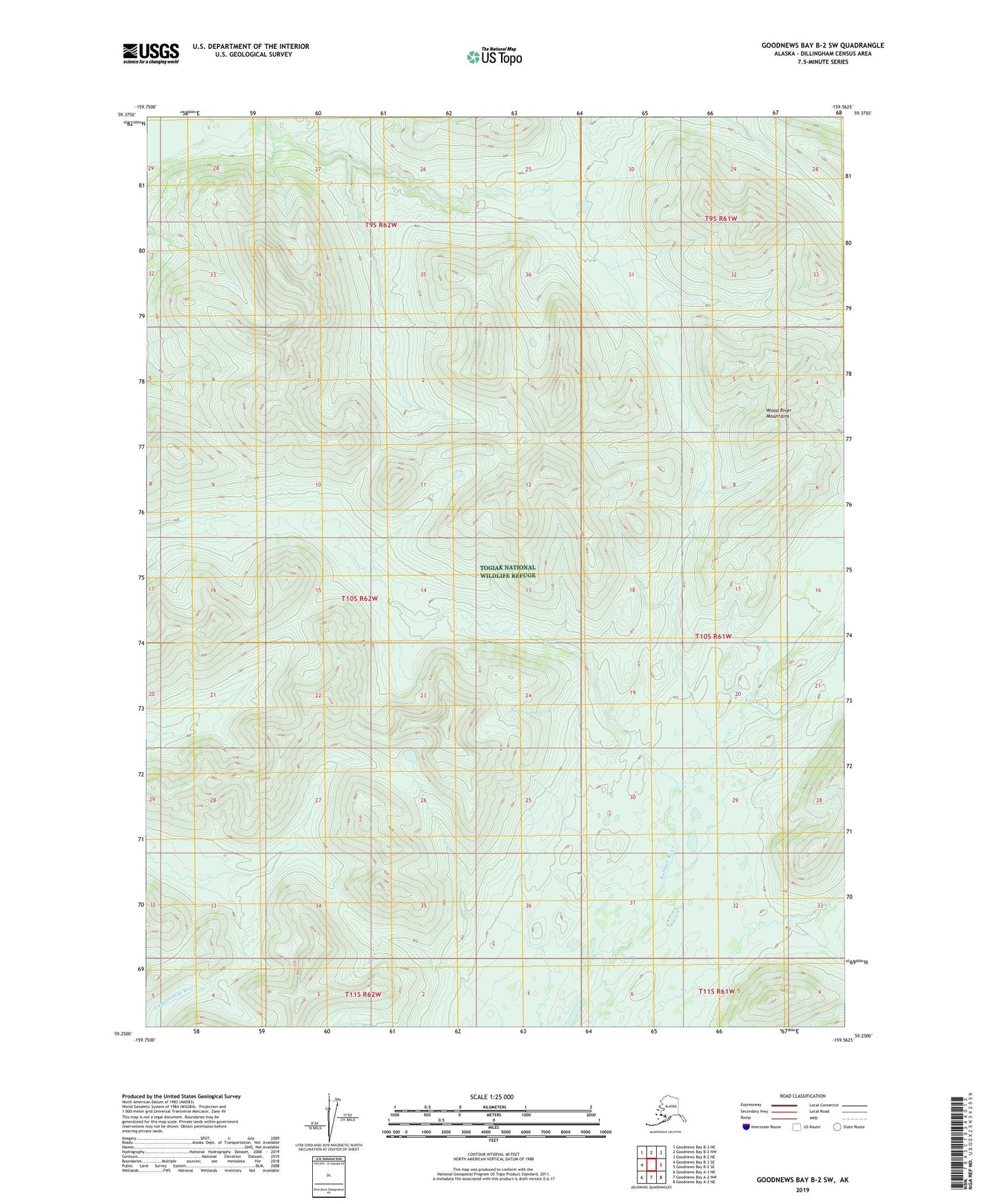 Goodnews Bay B-2 SW Alaska US Topo Map Image