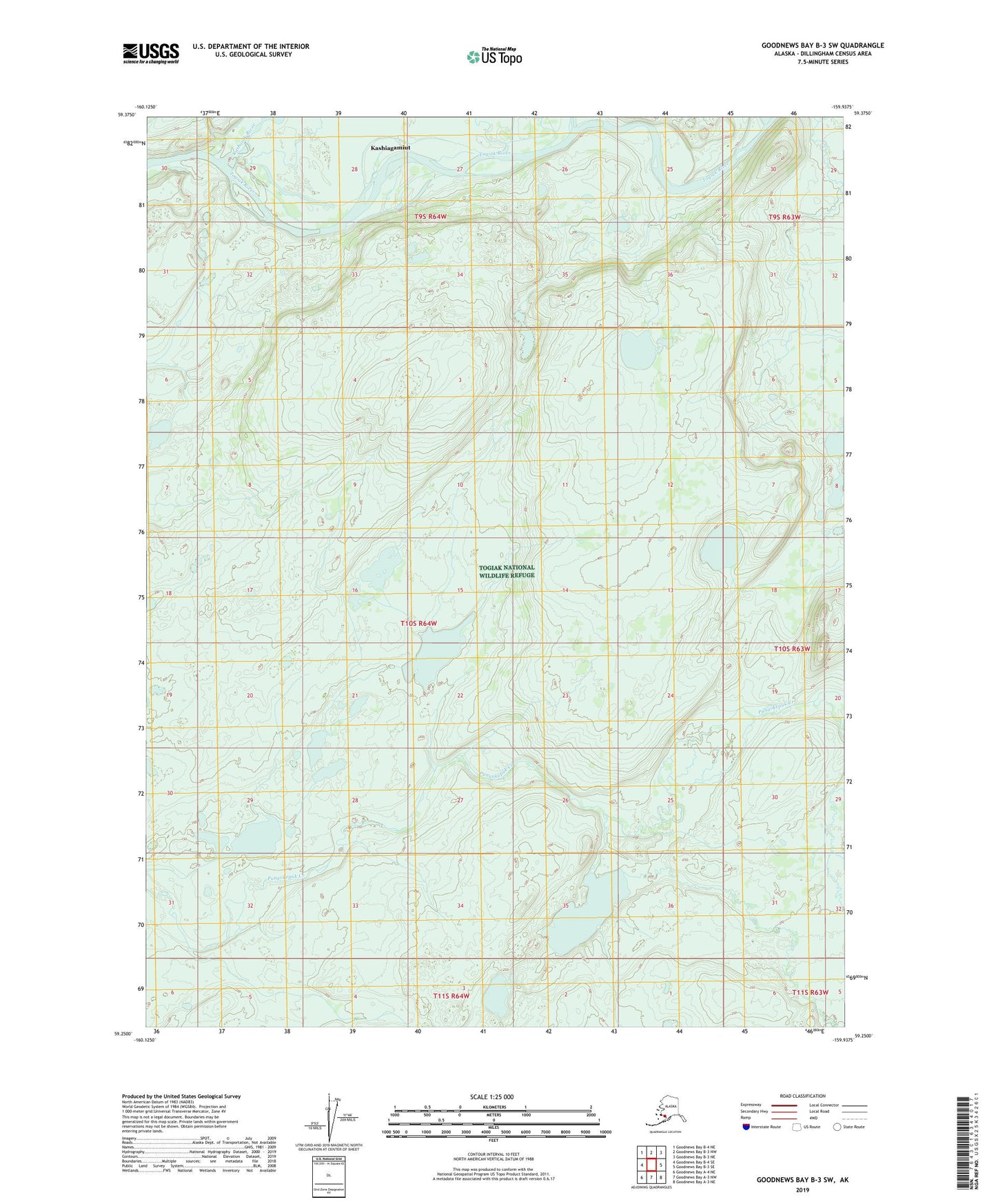 Goodnews Bay B-3 SW Alaska US Topo Map Image
