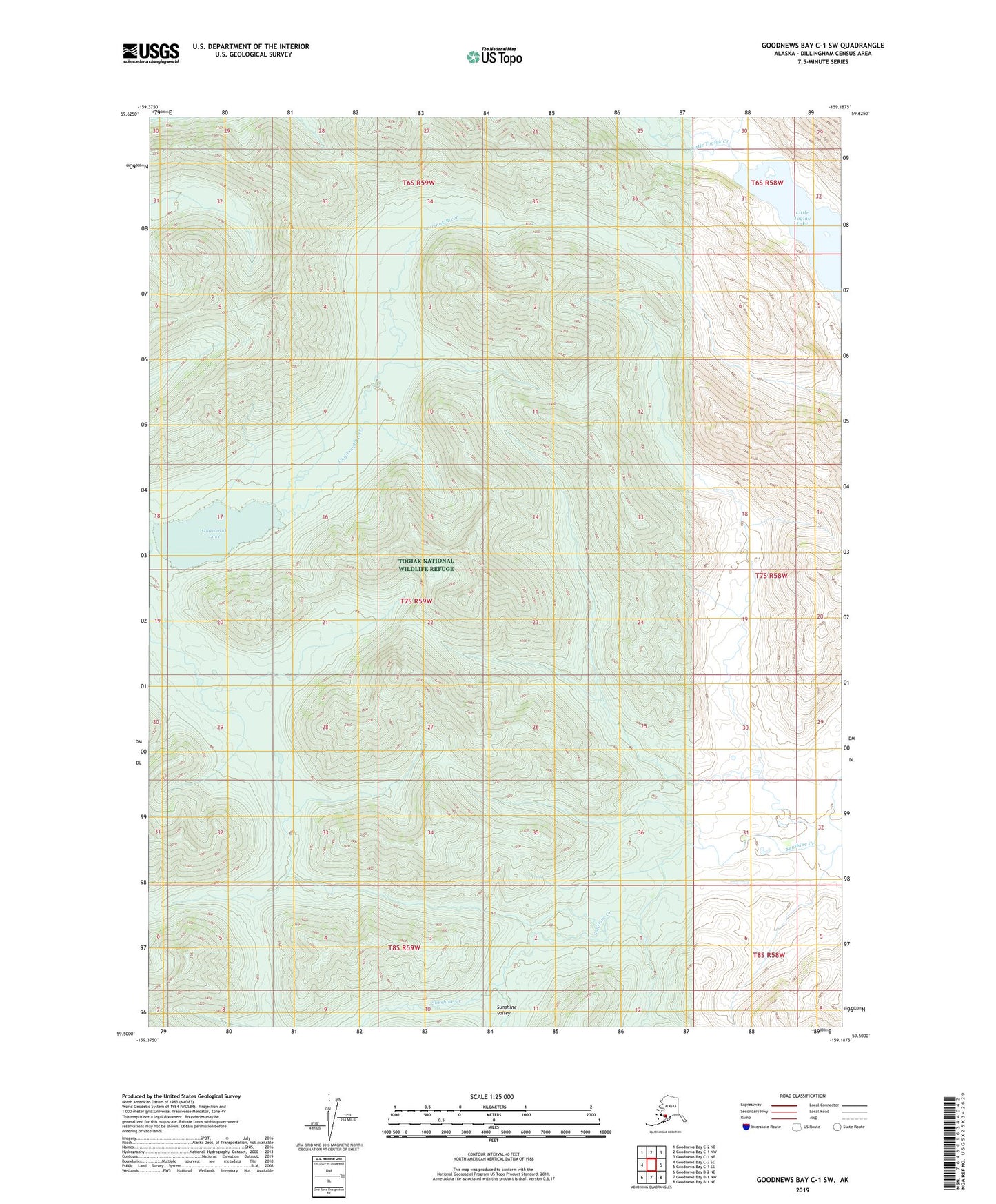 Goodnews Bay C-1 SW Alaska US Topo Map Image
