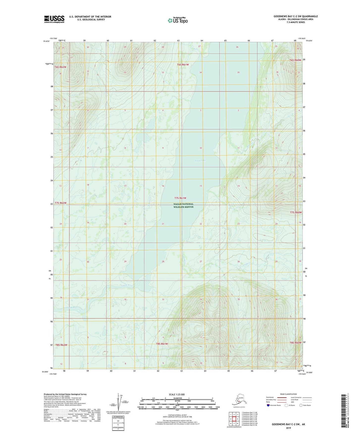 Goodnews Bay C-2 SW Alaska US Topo Map Image