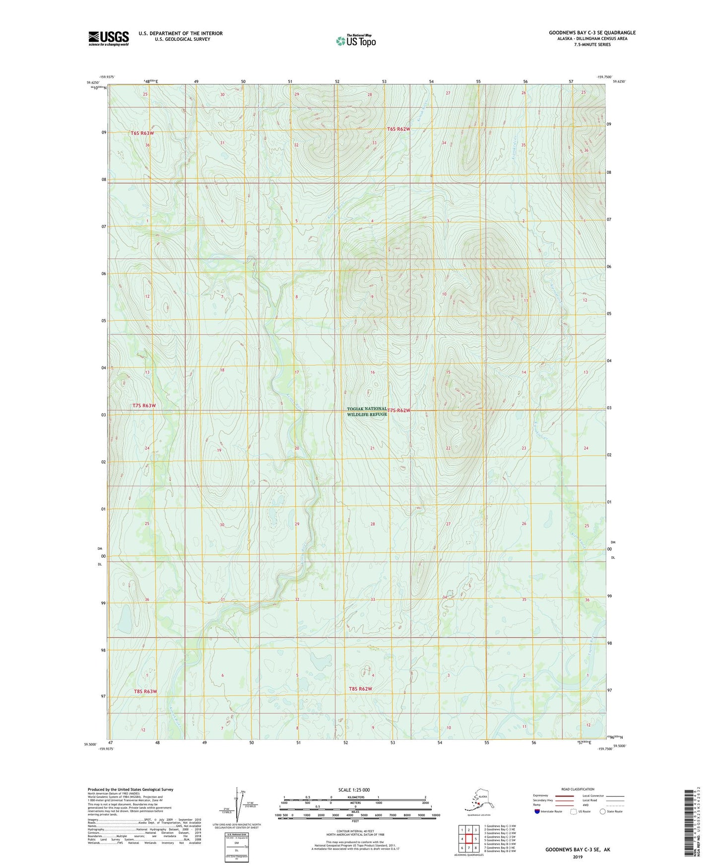 Goodnews Bay C-3 SE Alaska US Topo Map Image