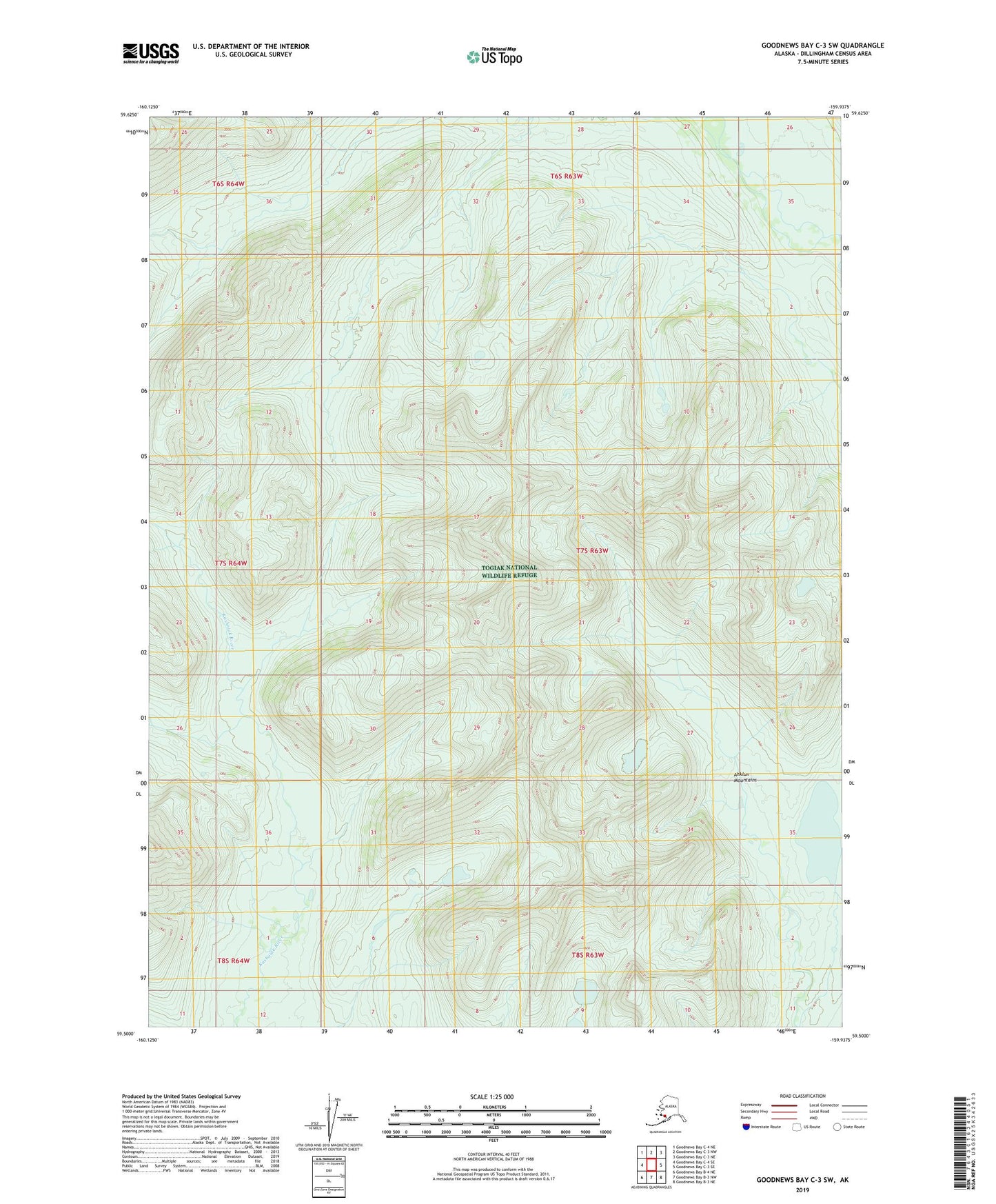 Goodnews Bay C-3 SW Alaska US Topo Map Image