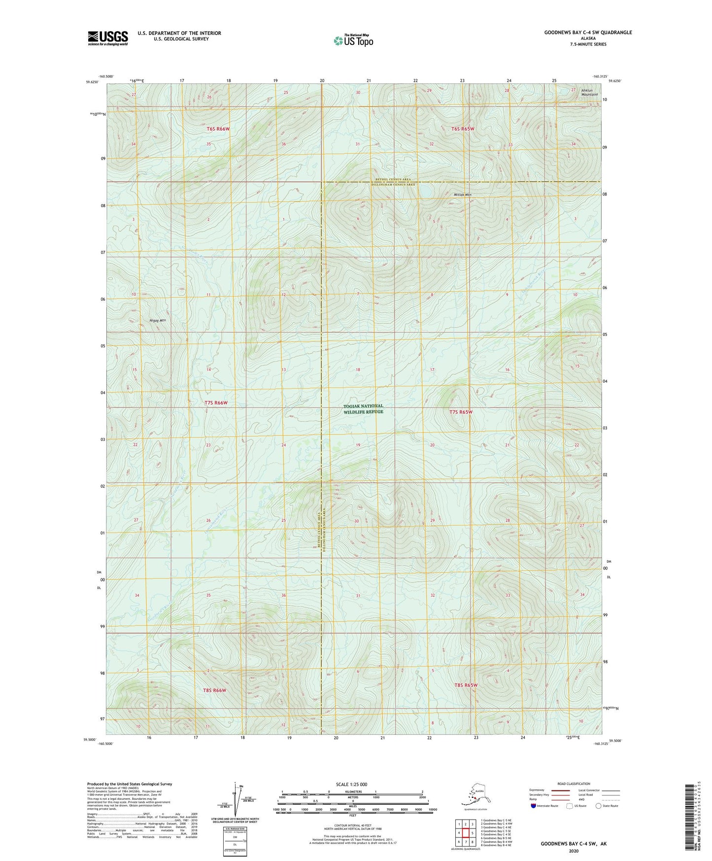 Goodnews Bay C-4 SW Alaska US Topo Map Image