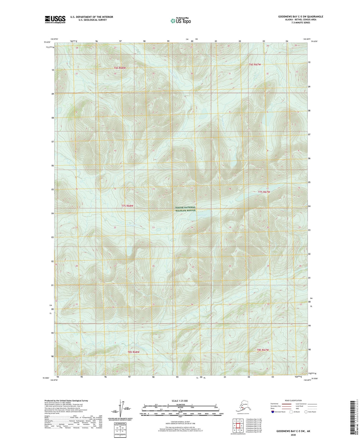 Goodnews Bay C-5 SW Alaska US Topo Map Image