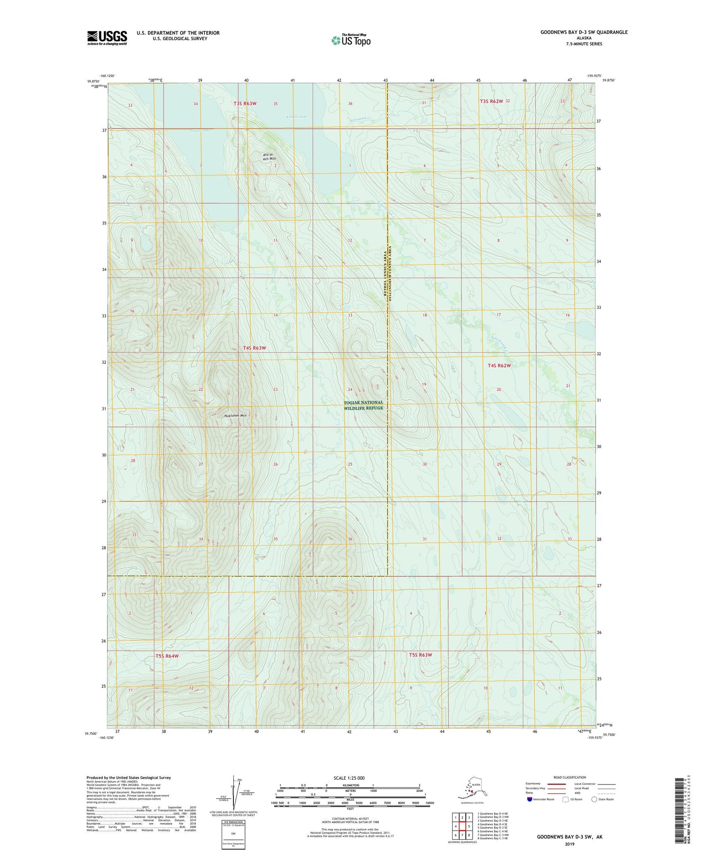 Goodnews Bay D-3 SW Alaska US Topo Map Image