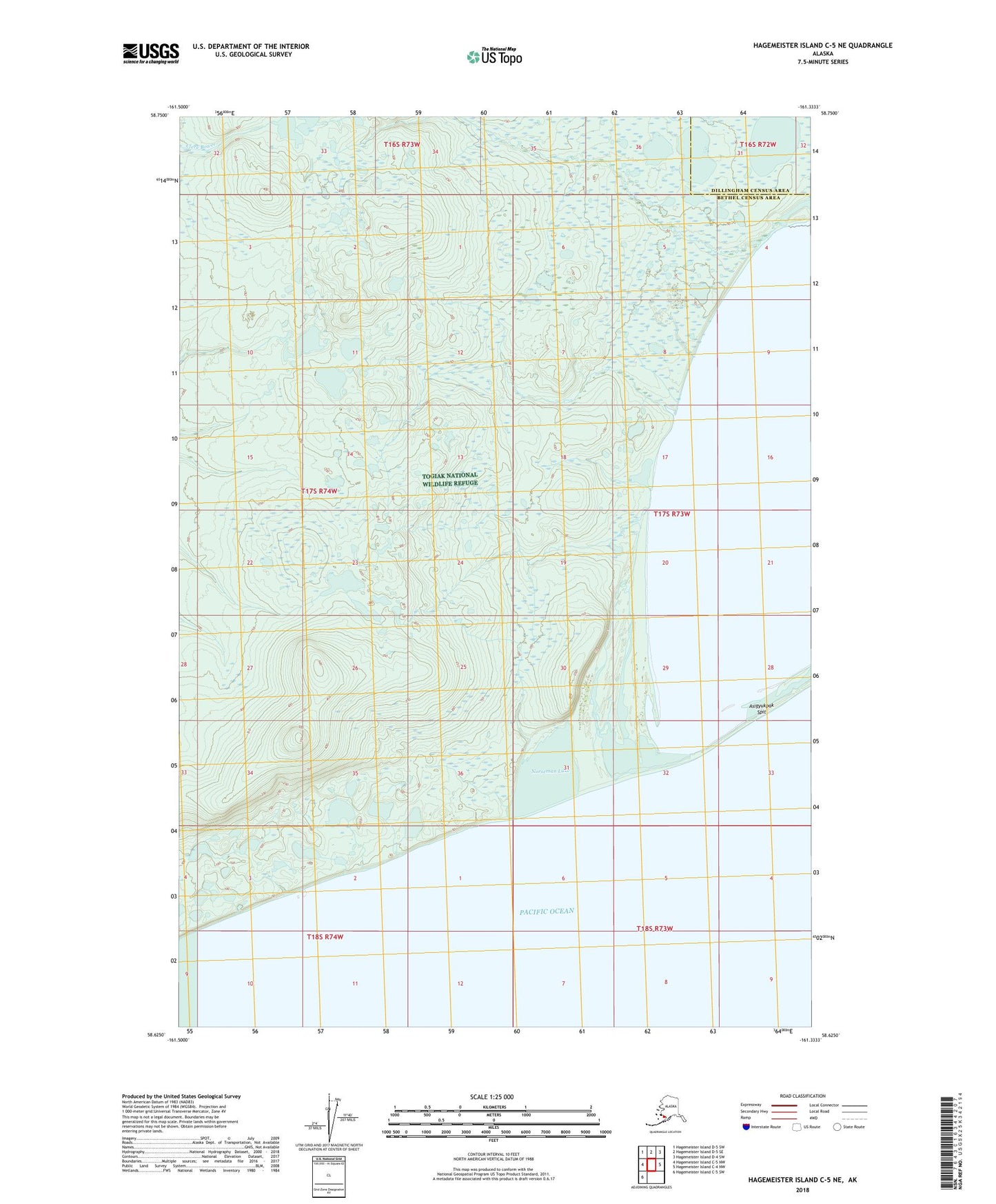 Hagemeister Island C-5 NE Alaska US Topo Map Image