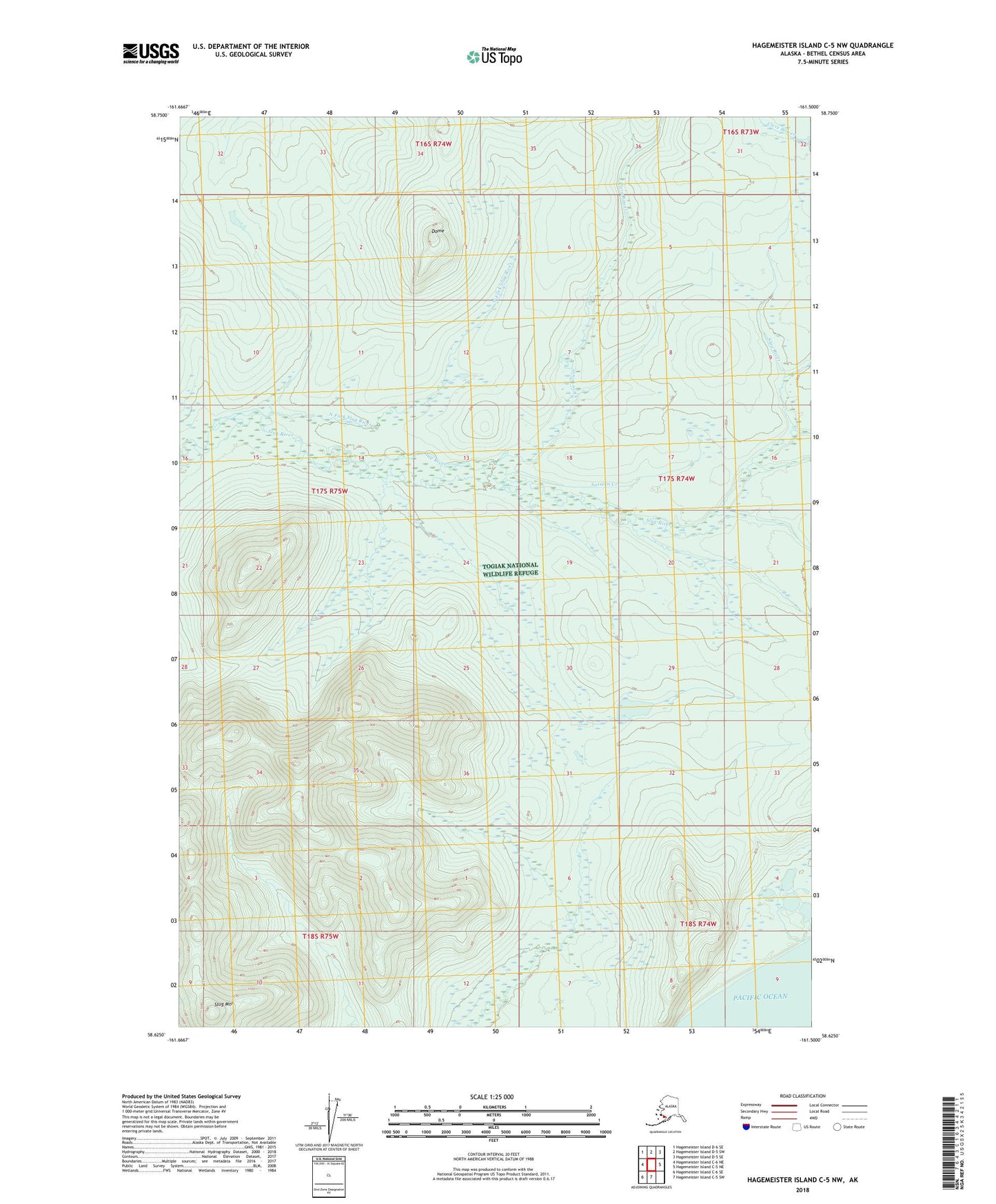 Hagemeister Island C-5 NW Alaska US Topo Map Image