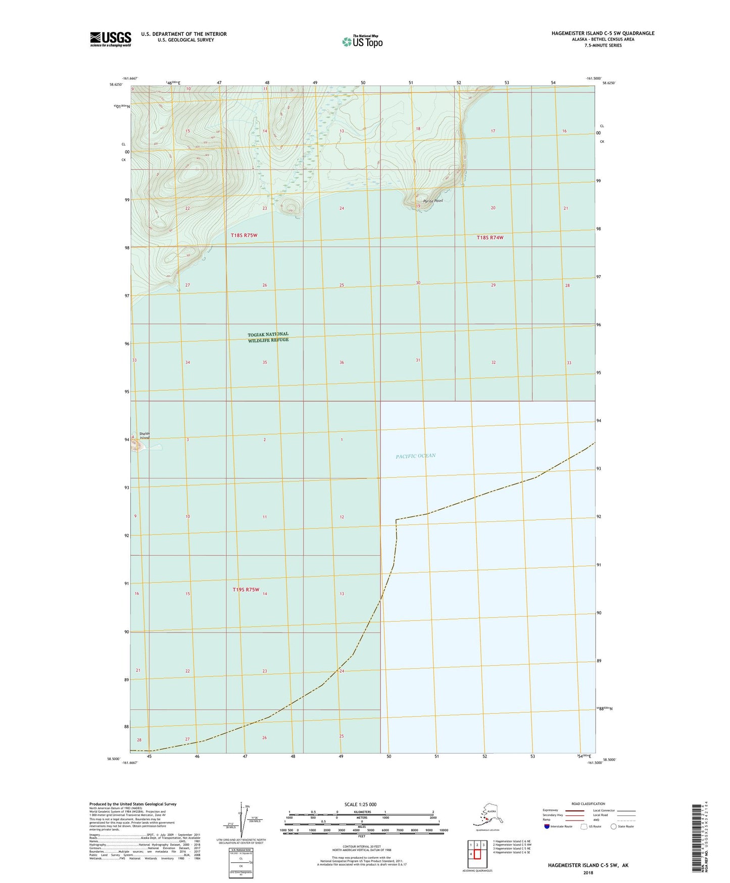 Hagemeister Island C-5 SW Alaska US Topo Map Image