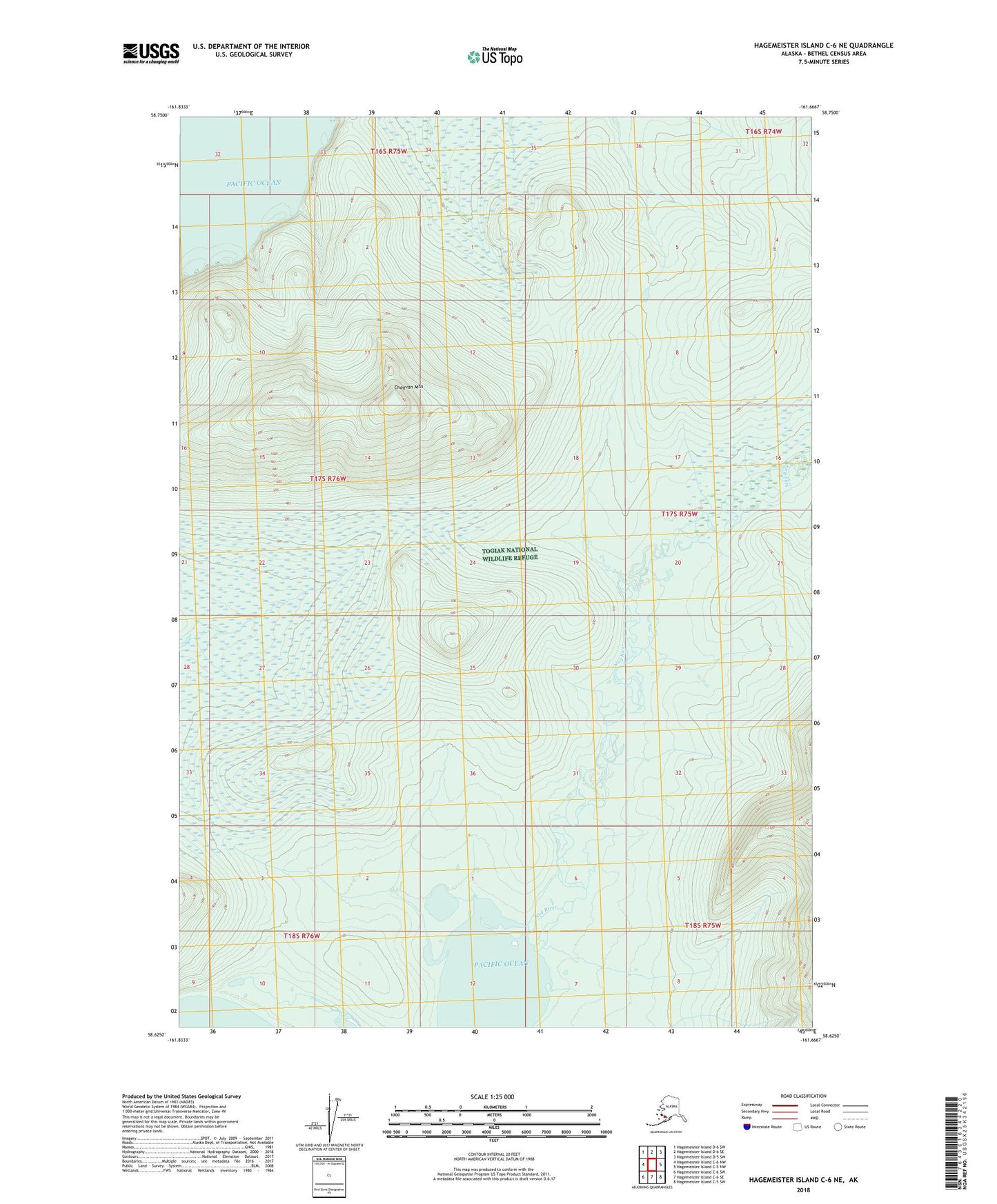 Hagemeister Island C-6 NE Alaska US Topo Map Image