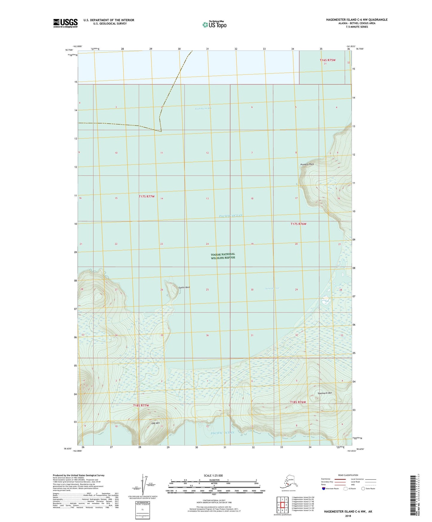 Hagemeister Island C-6 NW Alaska US Topo Map Image