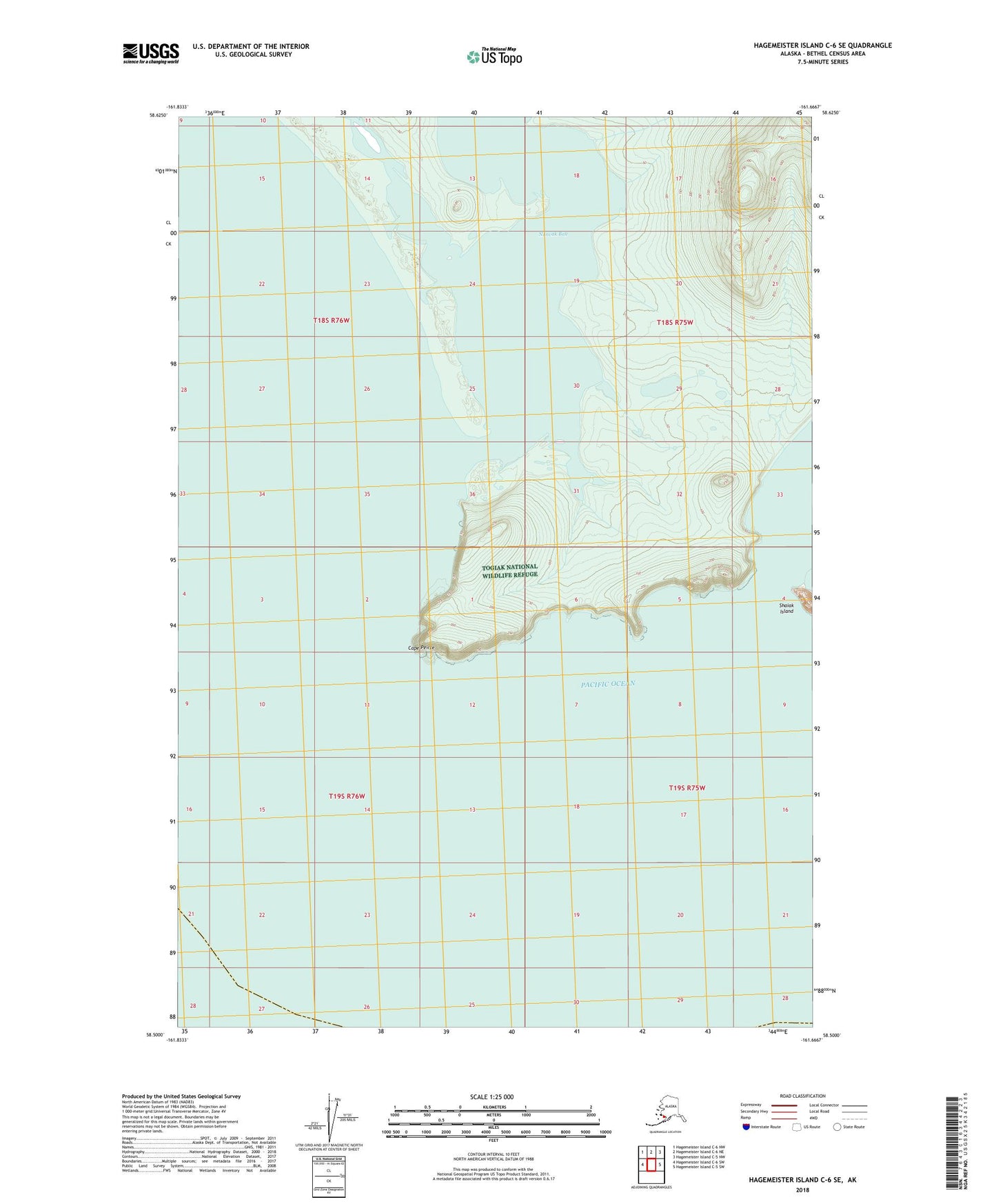 Hagemeister Island C-6 SE Alaska US Topo Map Image