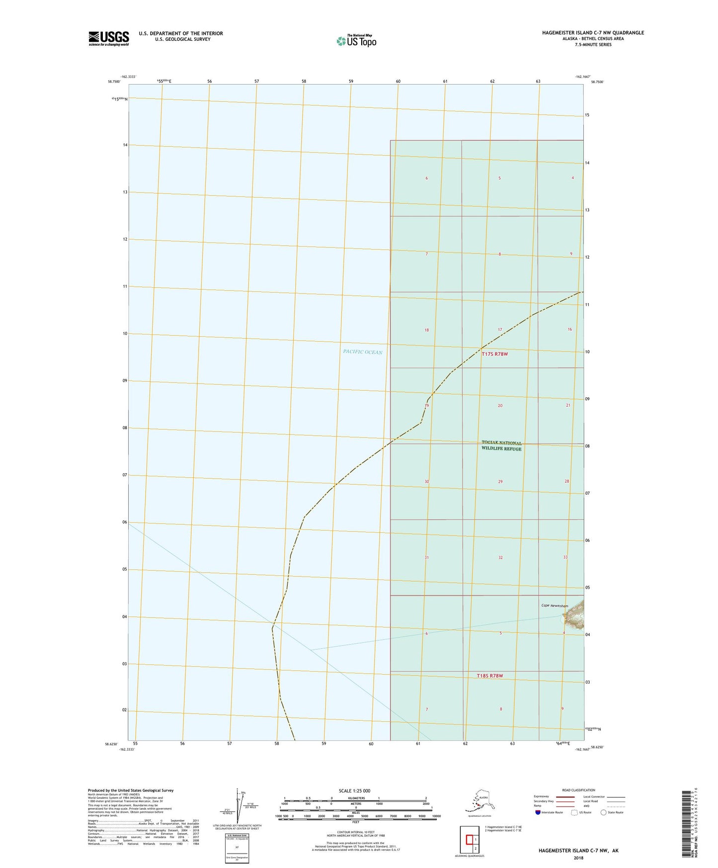Hagemeister Island C-7 NW Alaska US Topo Map Image