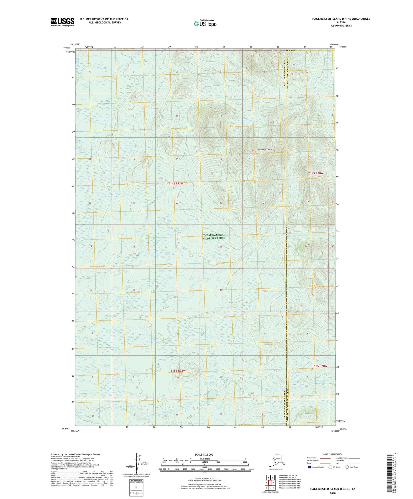 Hagemeister Island D-4 NE Alaska US Topo Map Image