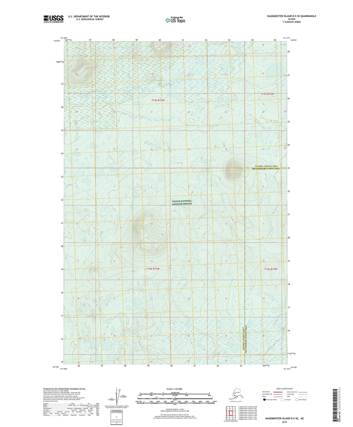 Hagemeister Island D-5 SE Alaska US Topo Map Image