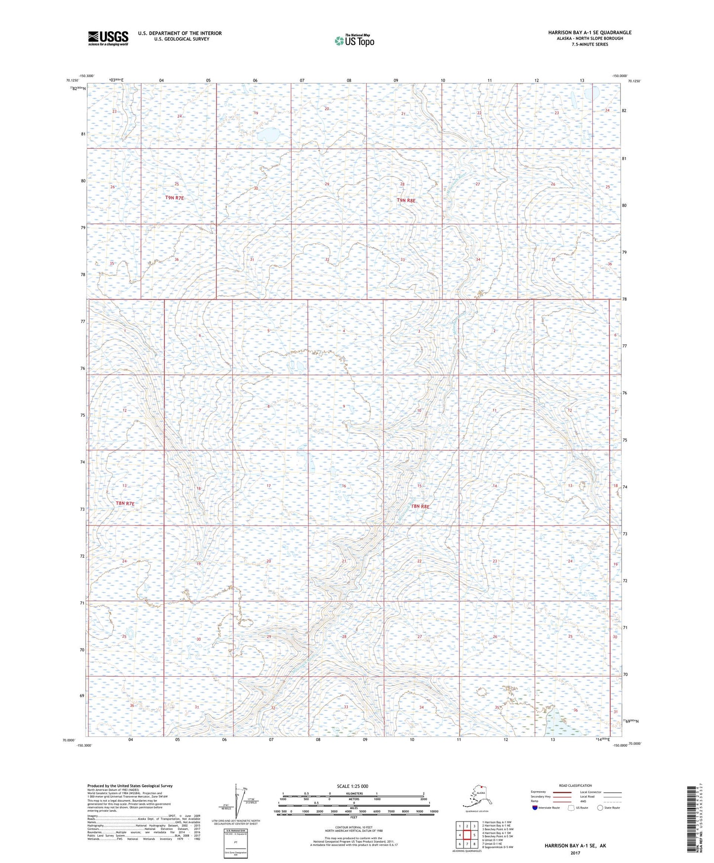 Harrison Bay A-1 SE Alaska US Topo Map Image