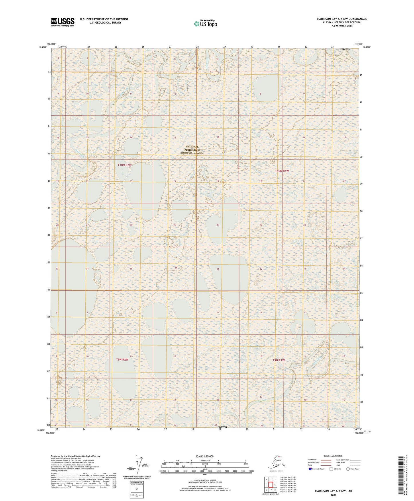Harrison Bay A-4 NW Alaska US Topo Map Image