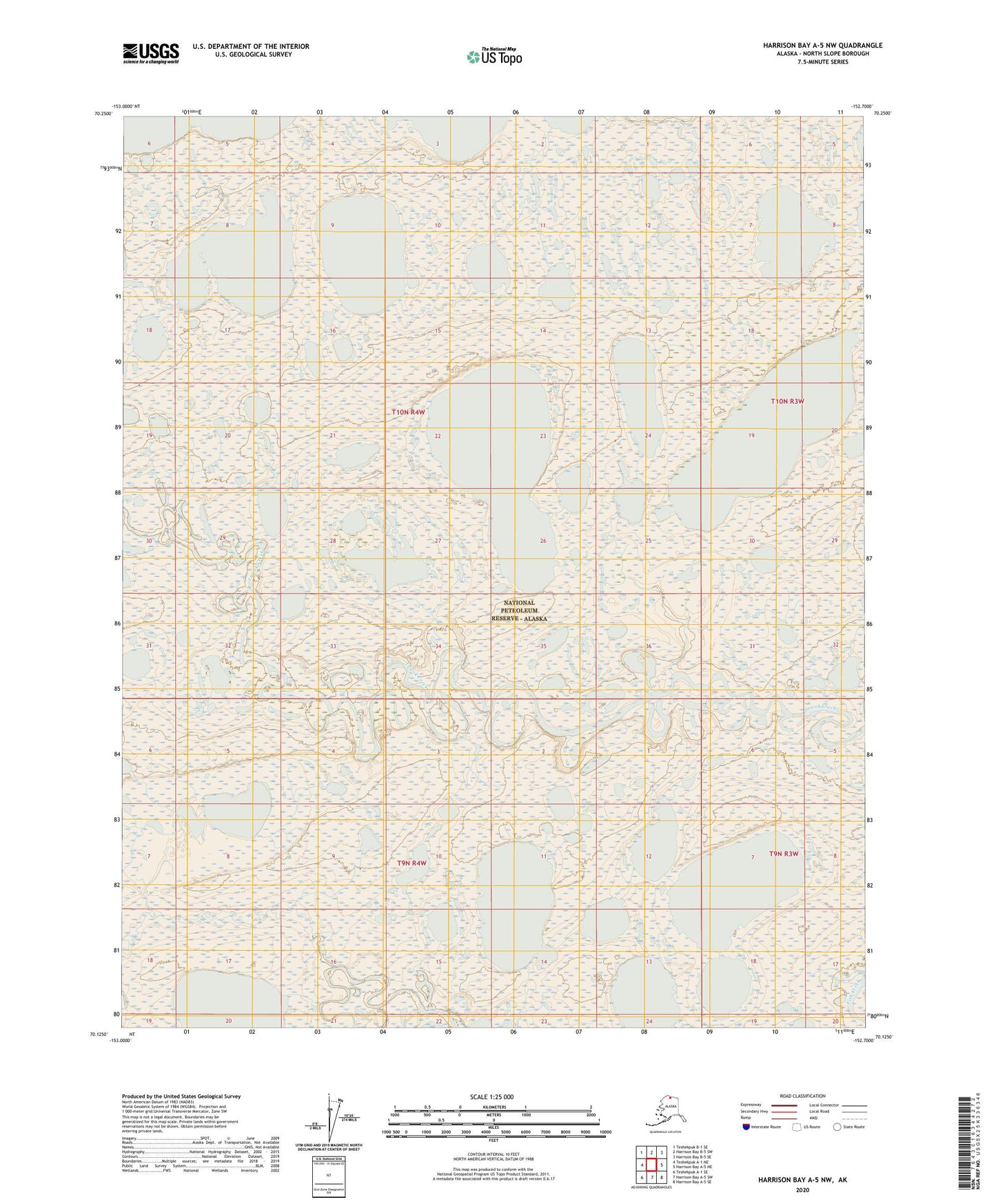 Harrison Bay A-5 NW Alaska US Topo Map Image