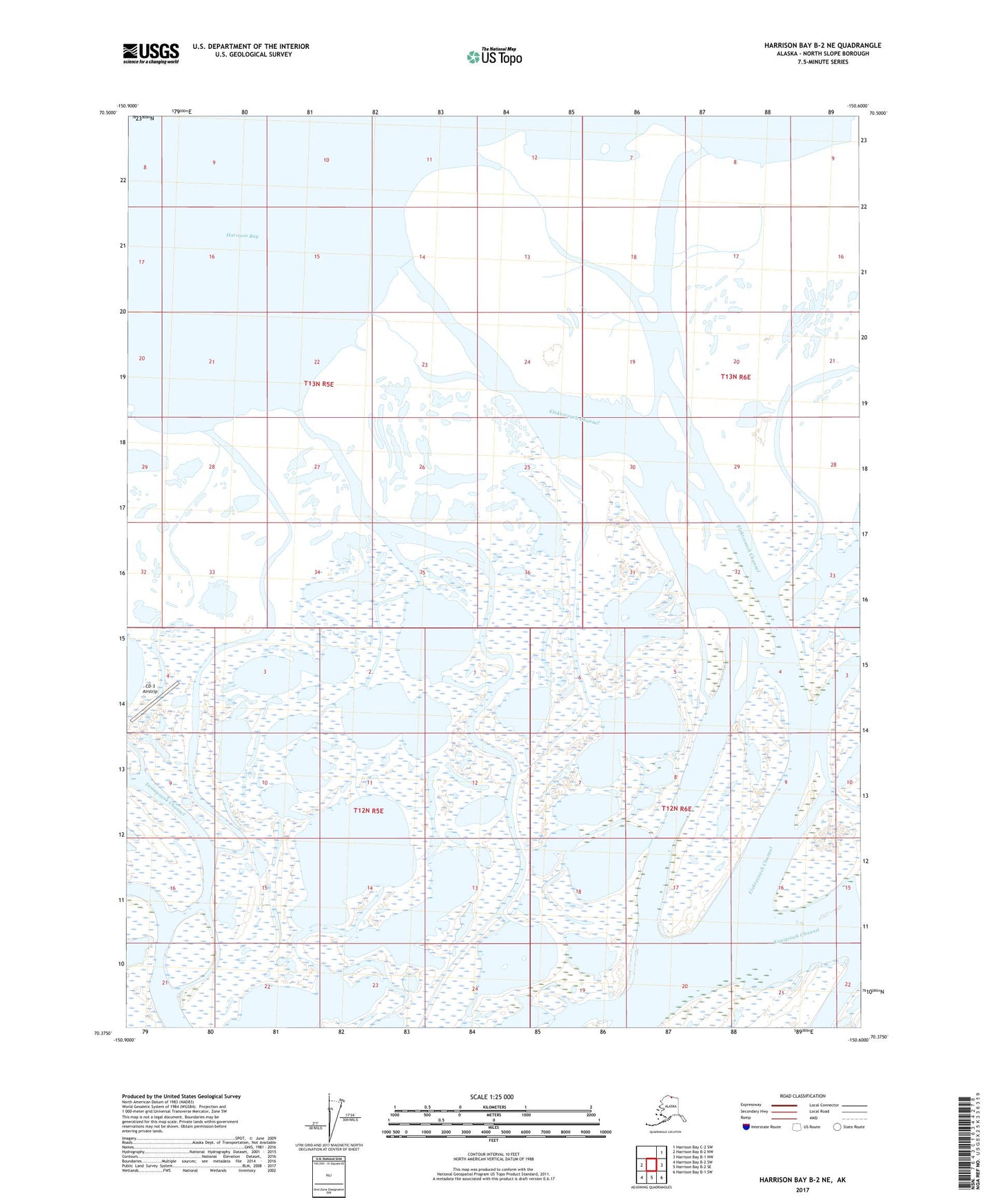 Harrison Bay B-2 NE Alaska US Topo Map Image