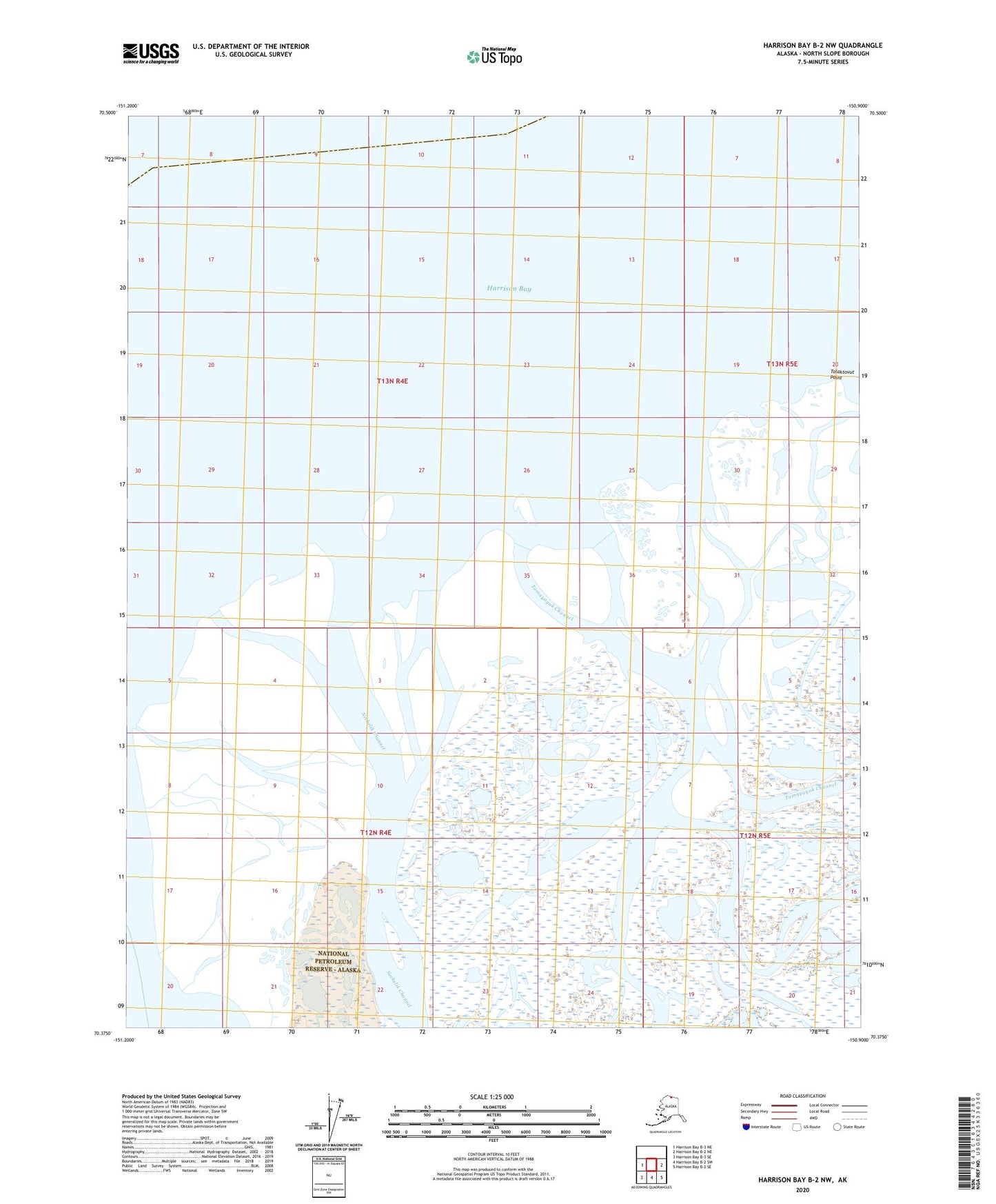 Harrison Bay B-2 NW Alaska US Topo Map Image
