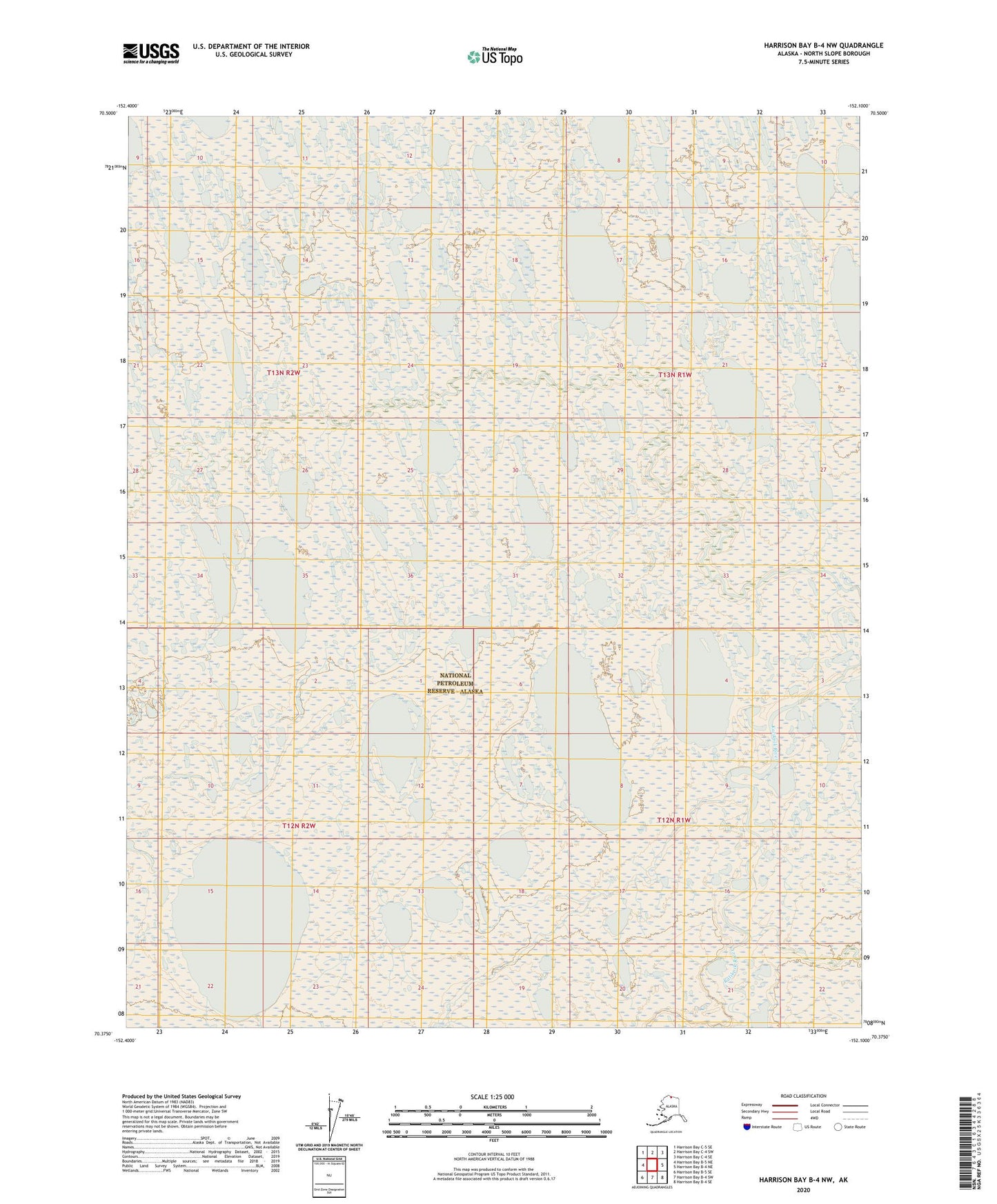 Harrison Bay B-4 NW Alaska US Topo Map Image