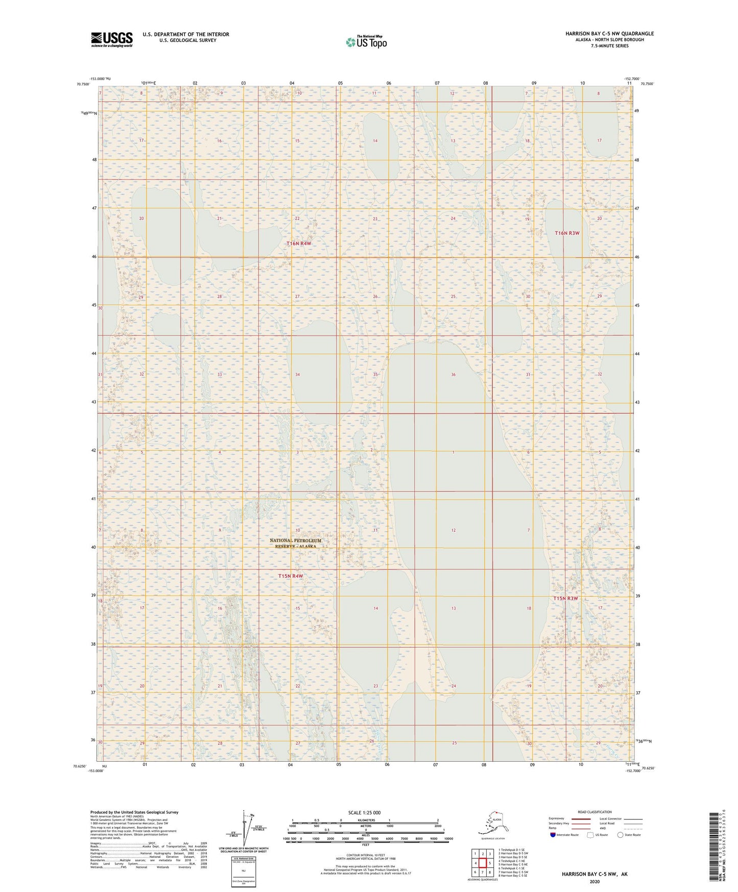 Harrison Bay C-5 NW Alaska US Topo Map Image
