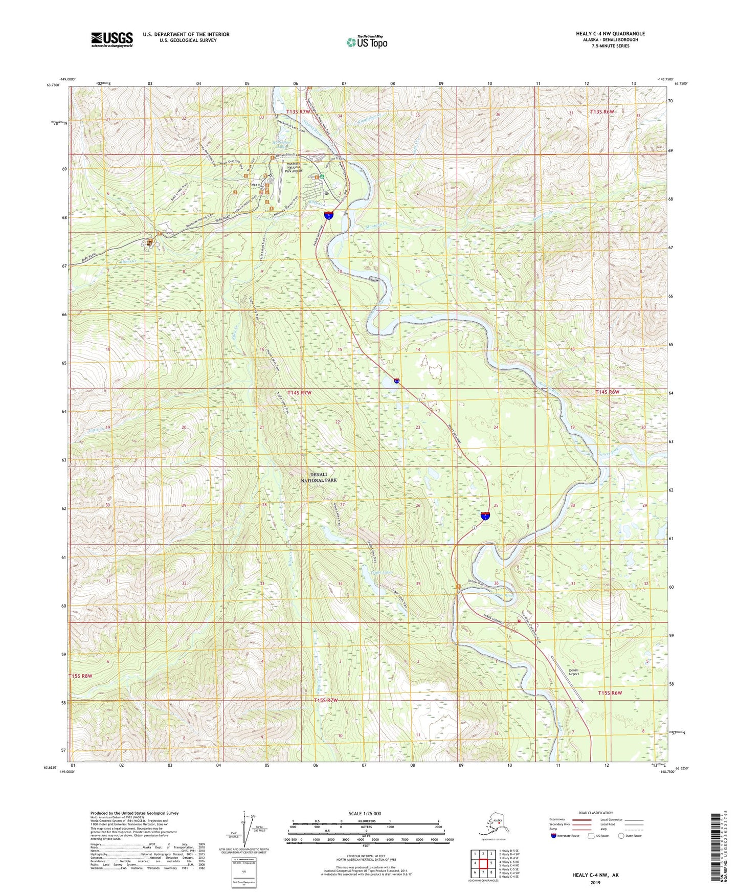 Healy C-4 NW Alaska US Topo Map Image