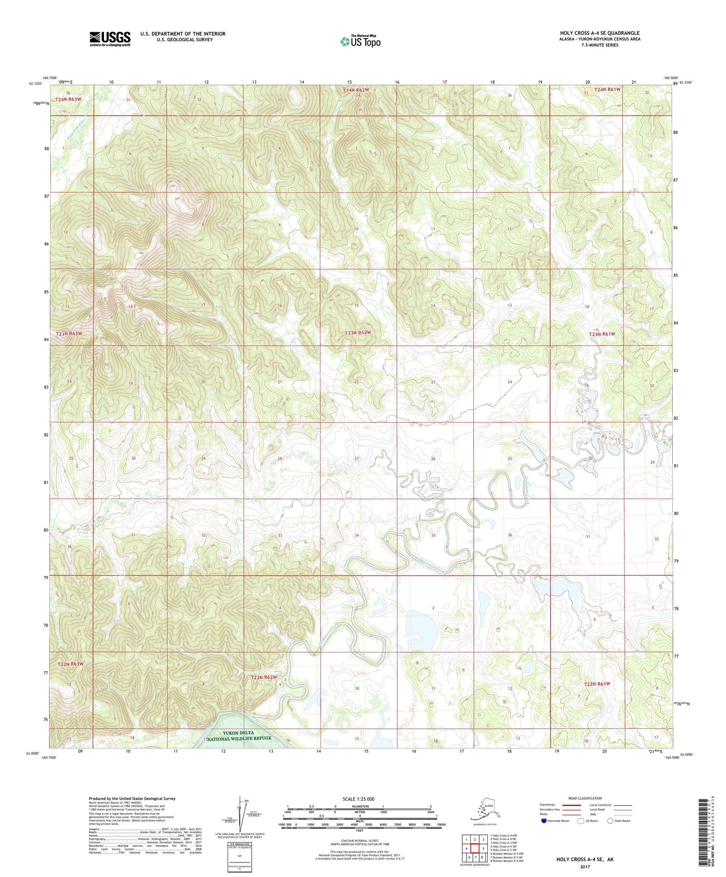 Holy Cross A-4 SE Alaska US Topo Map Image