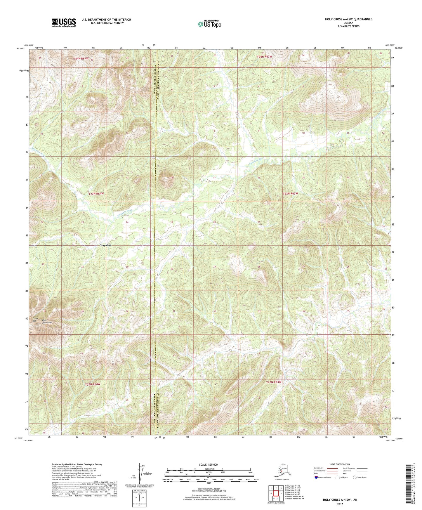 Holy Cross A-4 SW Alaska US Topo Map Image